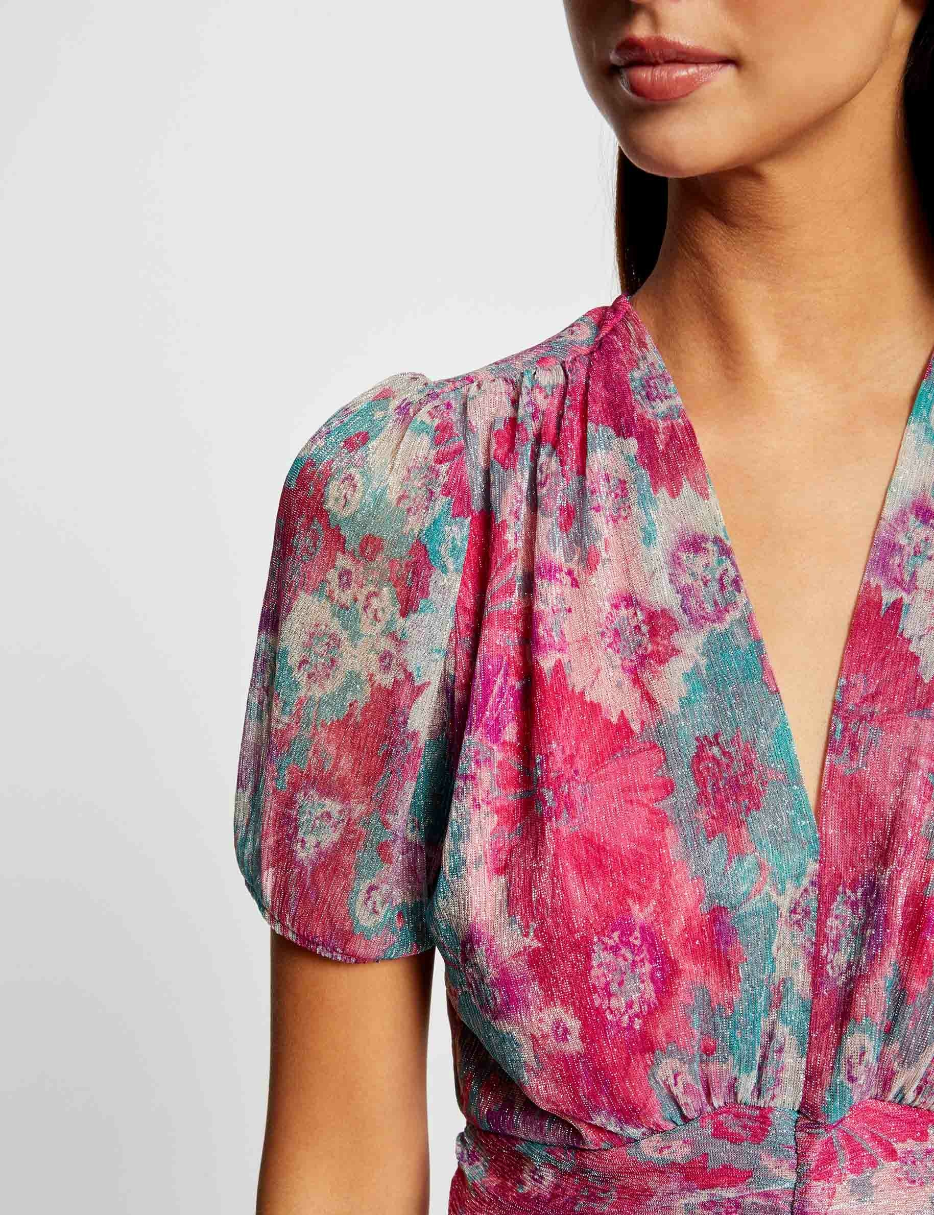T-shirt manches courtes imprimé floral rose femme T-shirt manches courtes imprimé floral rose femme