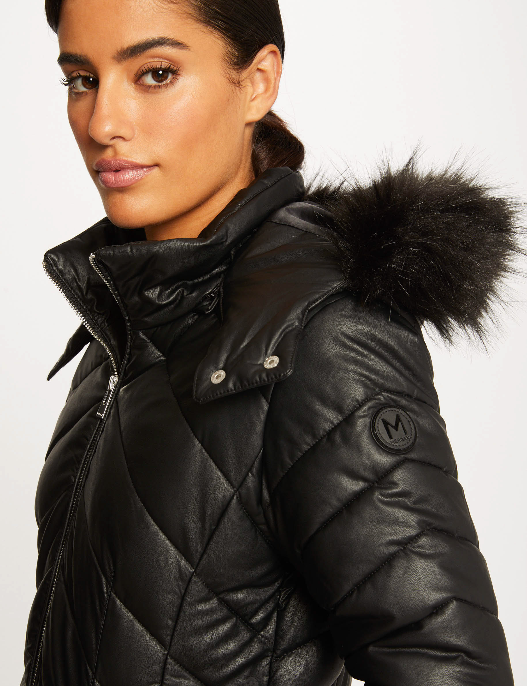 Doudoune Cintrée Femme Morgan Doudoune Femme Imprimé Monogramme