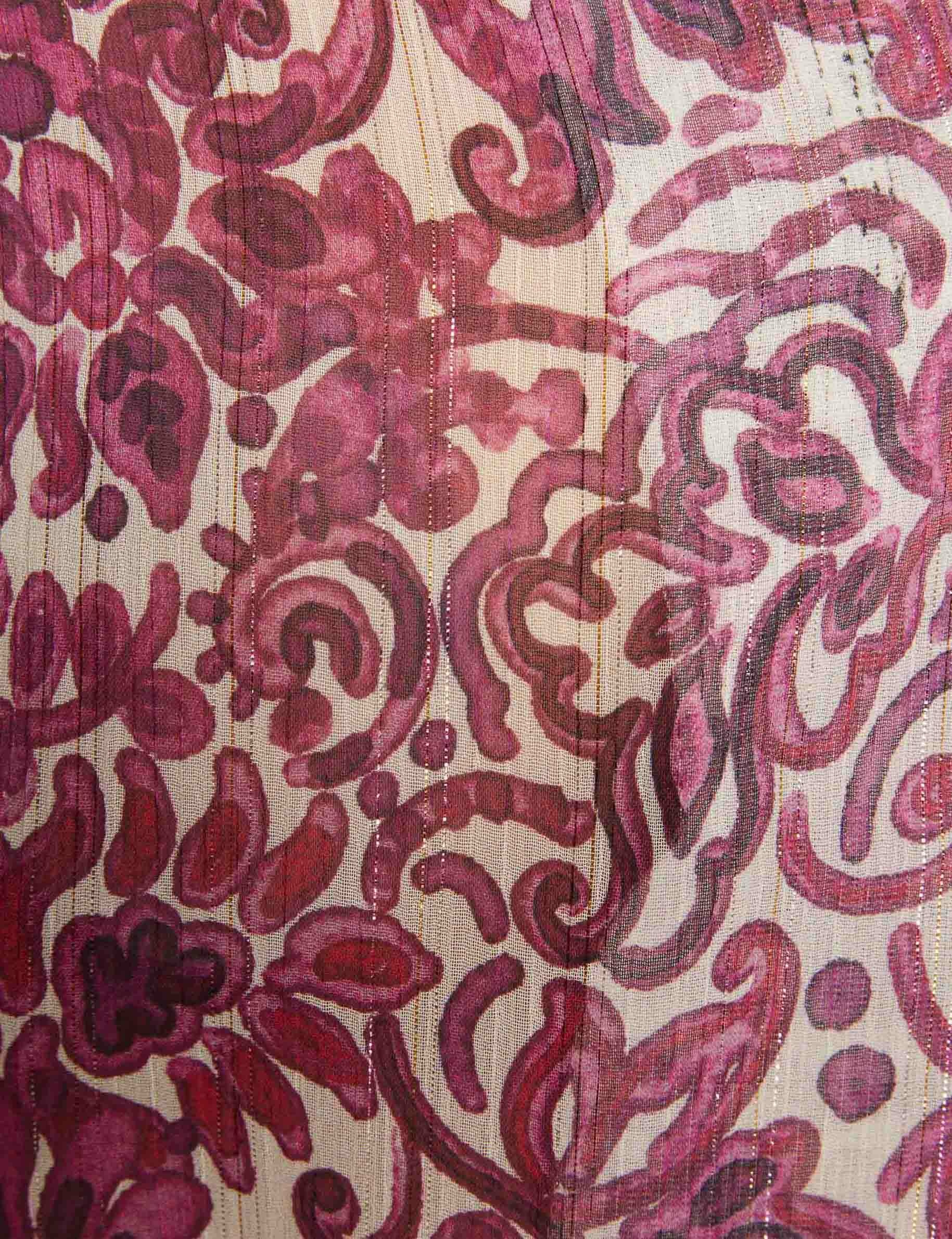 Chemise Boho Rose & Olive à Imprimé Floral – Manches 3/4, Taille 1X, Léger Et Confortable