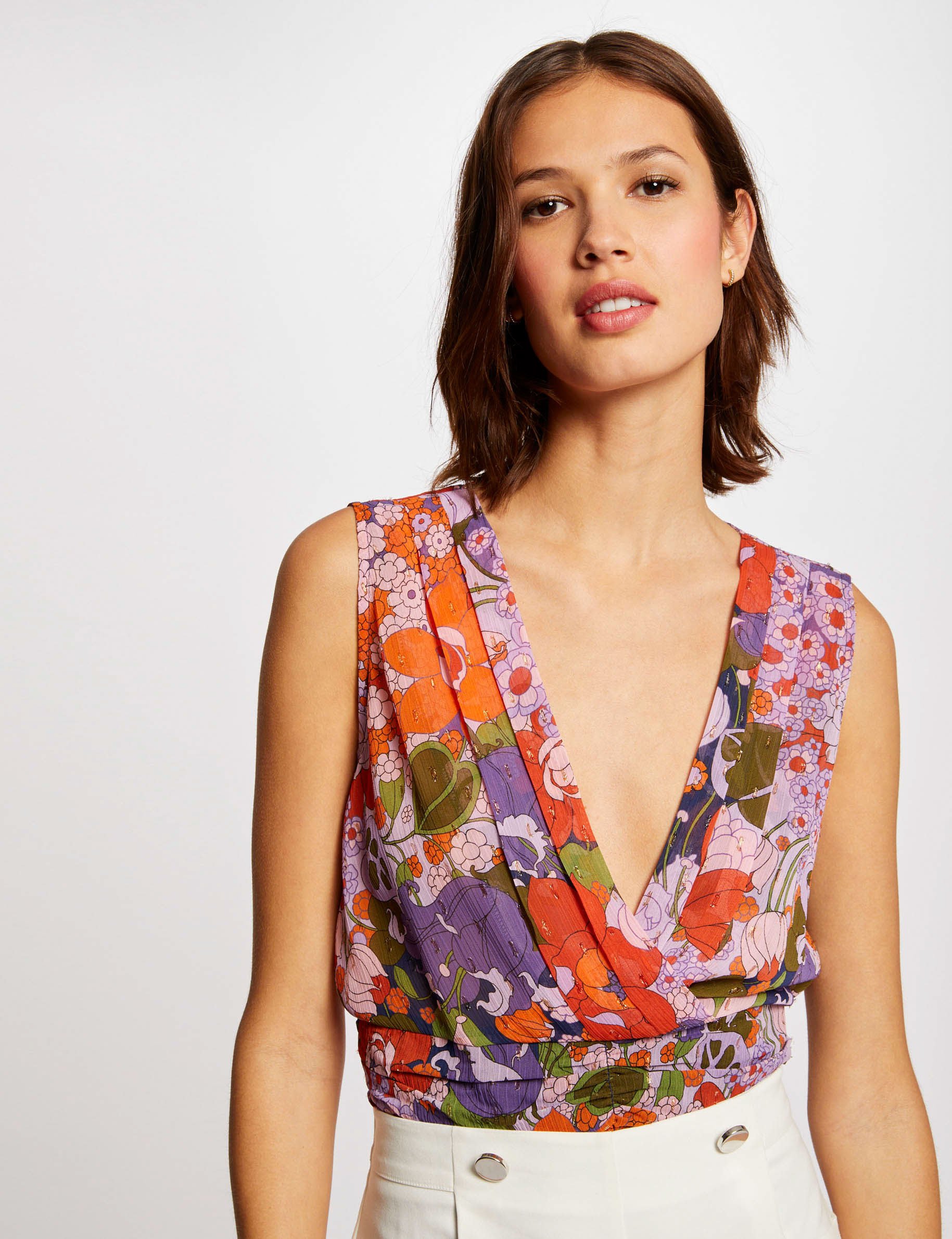 Blouse sans manches imprimé floral multico femme Blouse sans manches imprimé floral multico femme