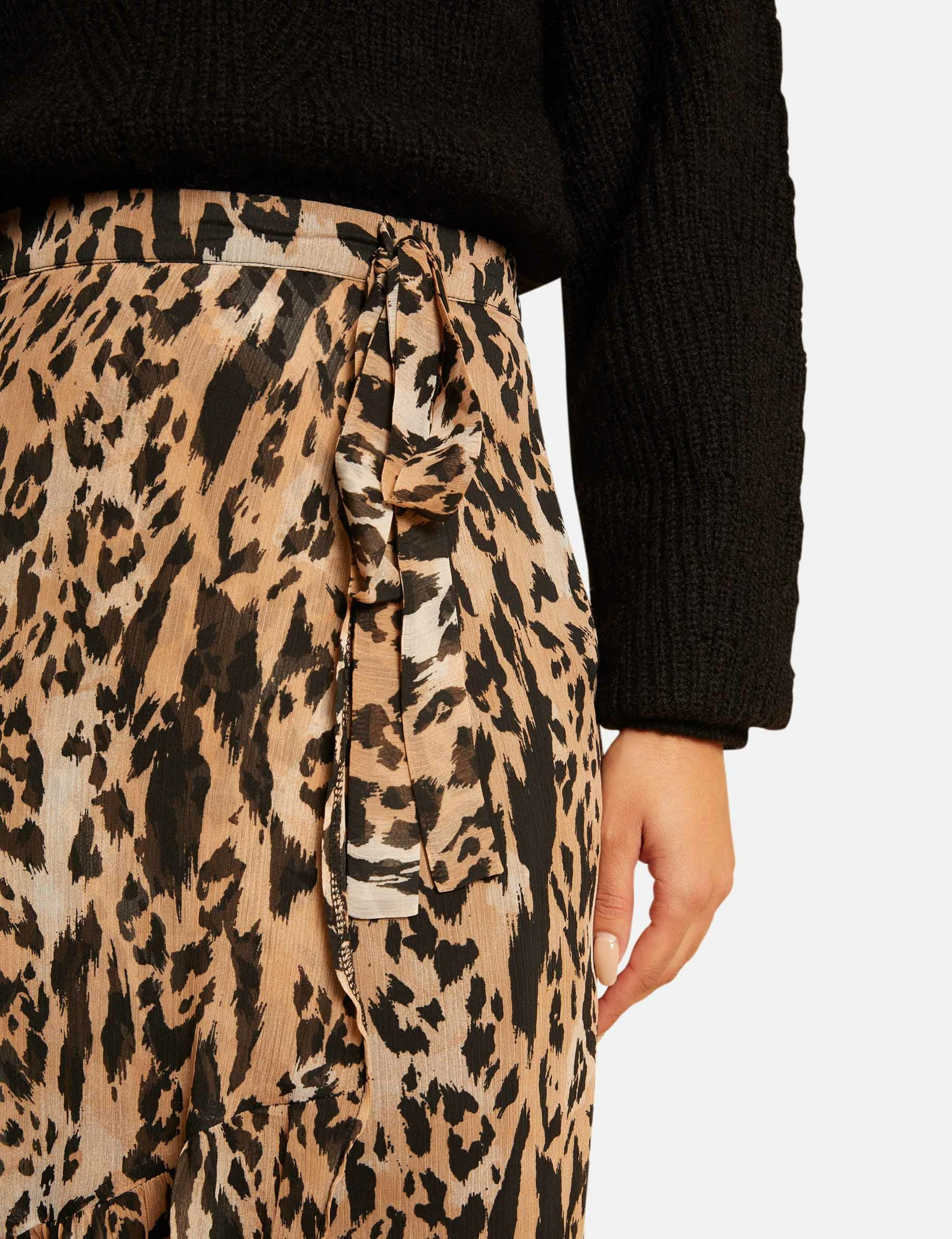 Jupe longue portefeuille imprimée multico femme Jupe longue portefeuille imprimée multico femme