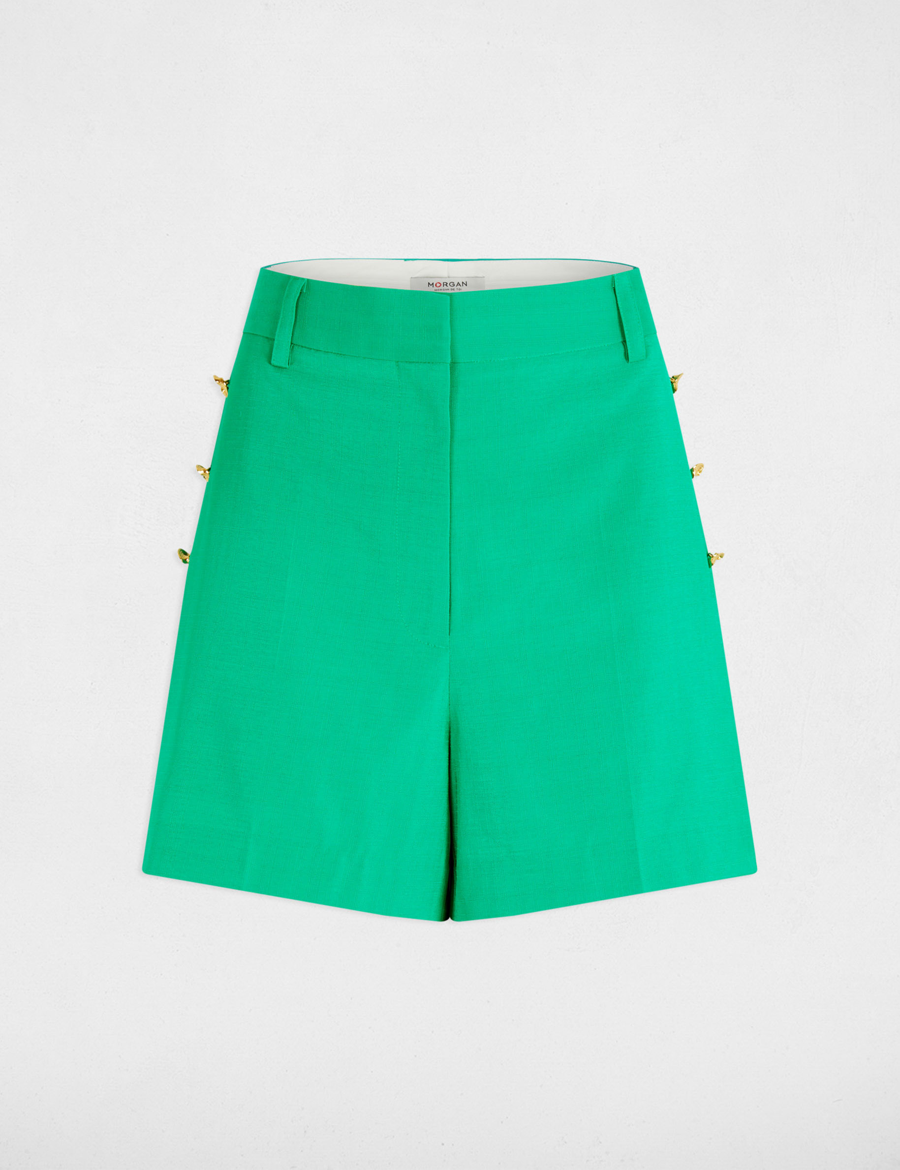 short fluide a pont vert emeraude femme Short fluide à pont vert émeraude femme