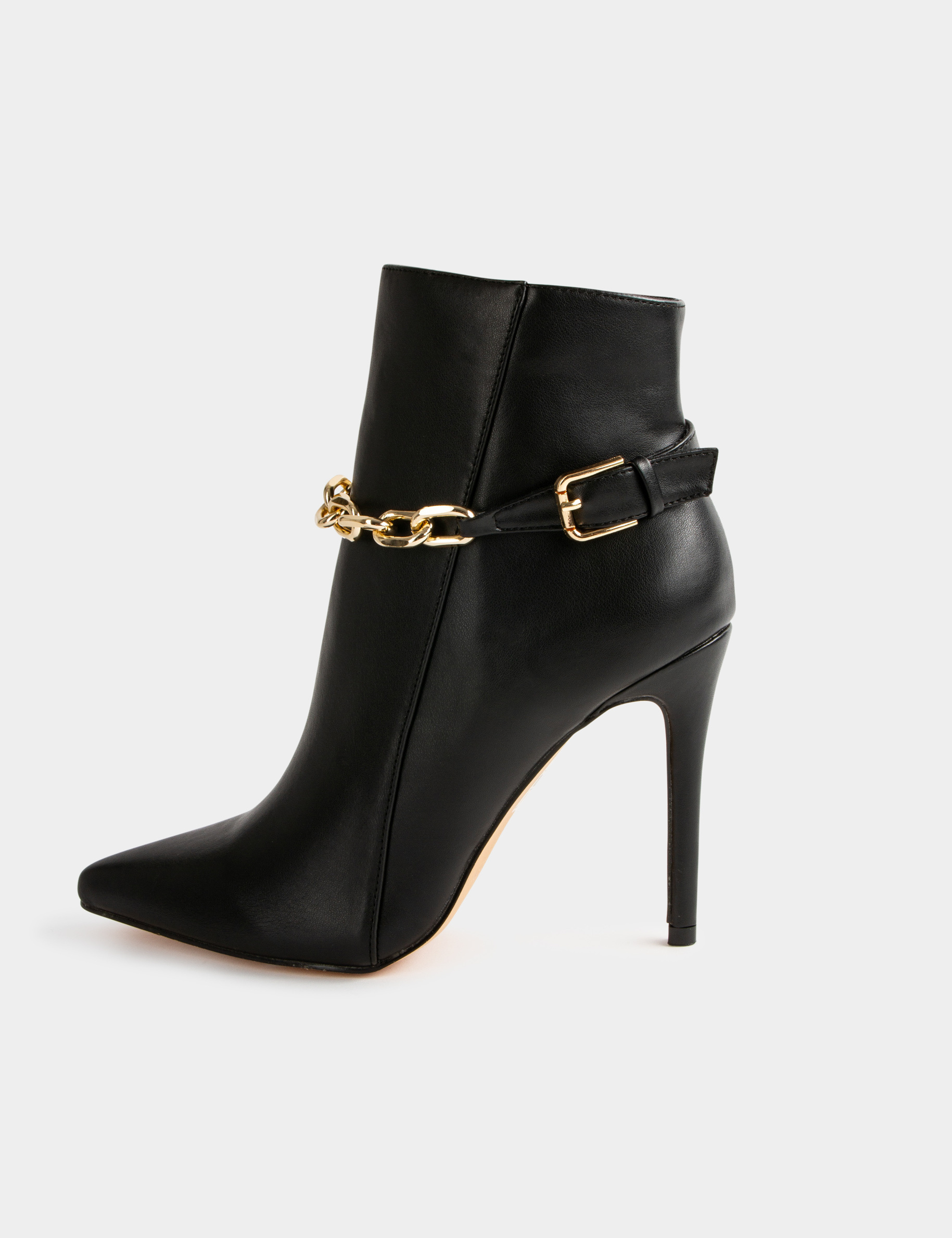 Bottines avec chaînes noir femme