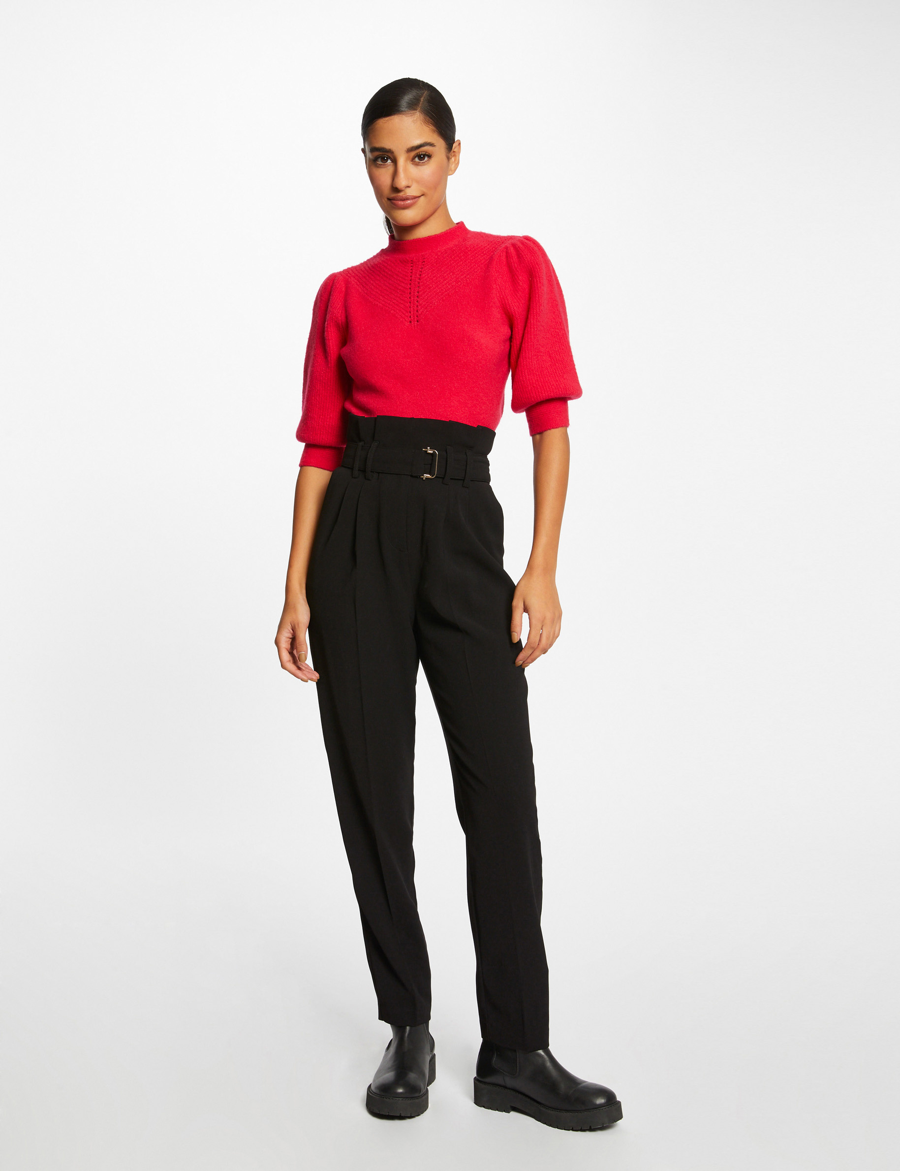 Bag Femme Jean Taille Haute Paper Bag Pantalon PLEASE Jean Taille