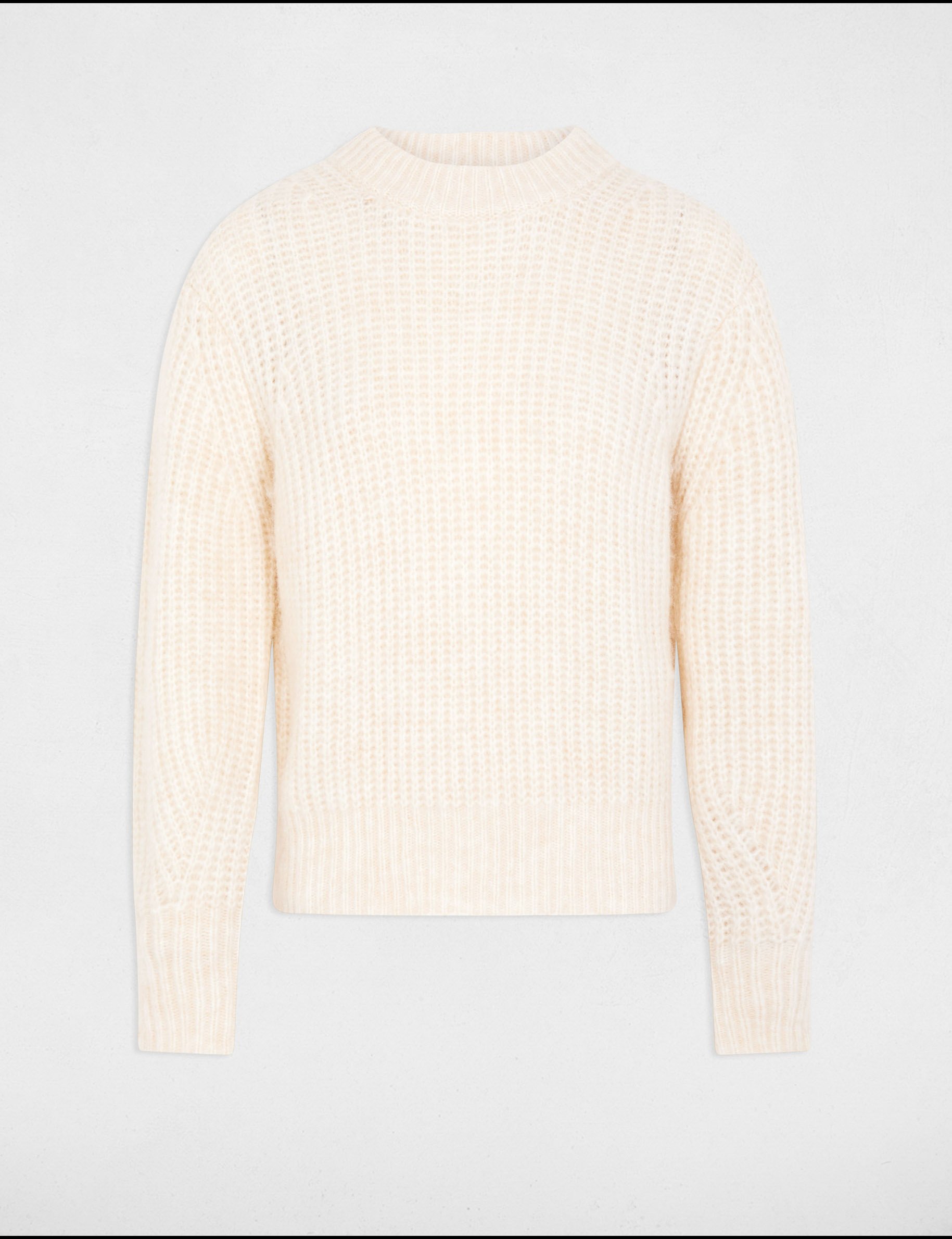 pull col rond manches longues ivoire femme Pull col rond manches longues ivoire femme