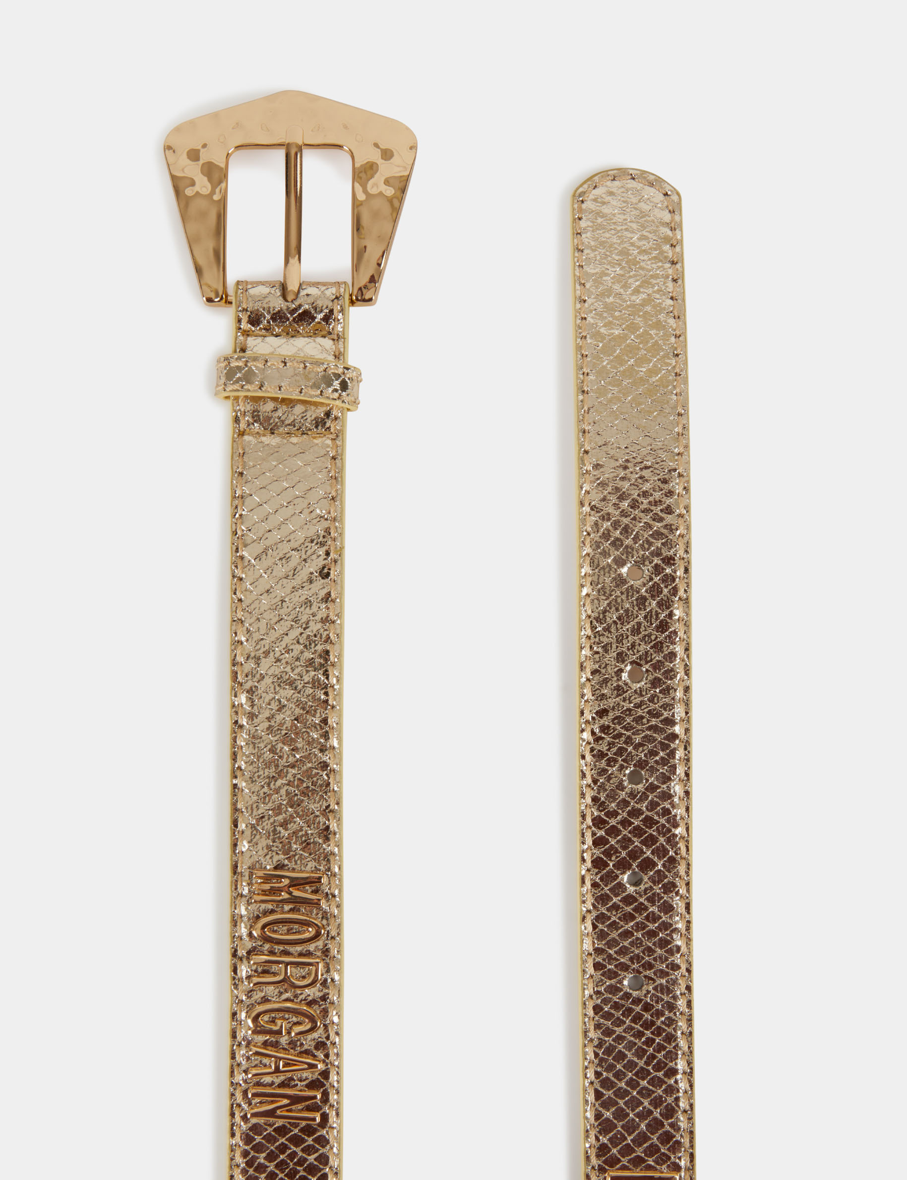 ceinture morgan aspect python dore femme Ceinture « MORGAN » aspect python dore femme