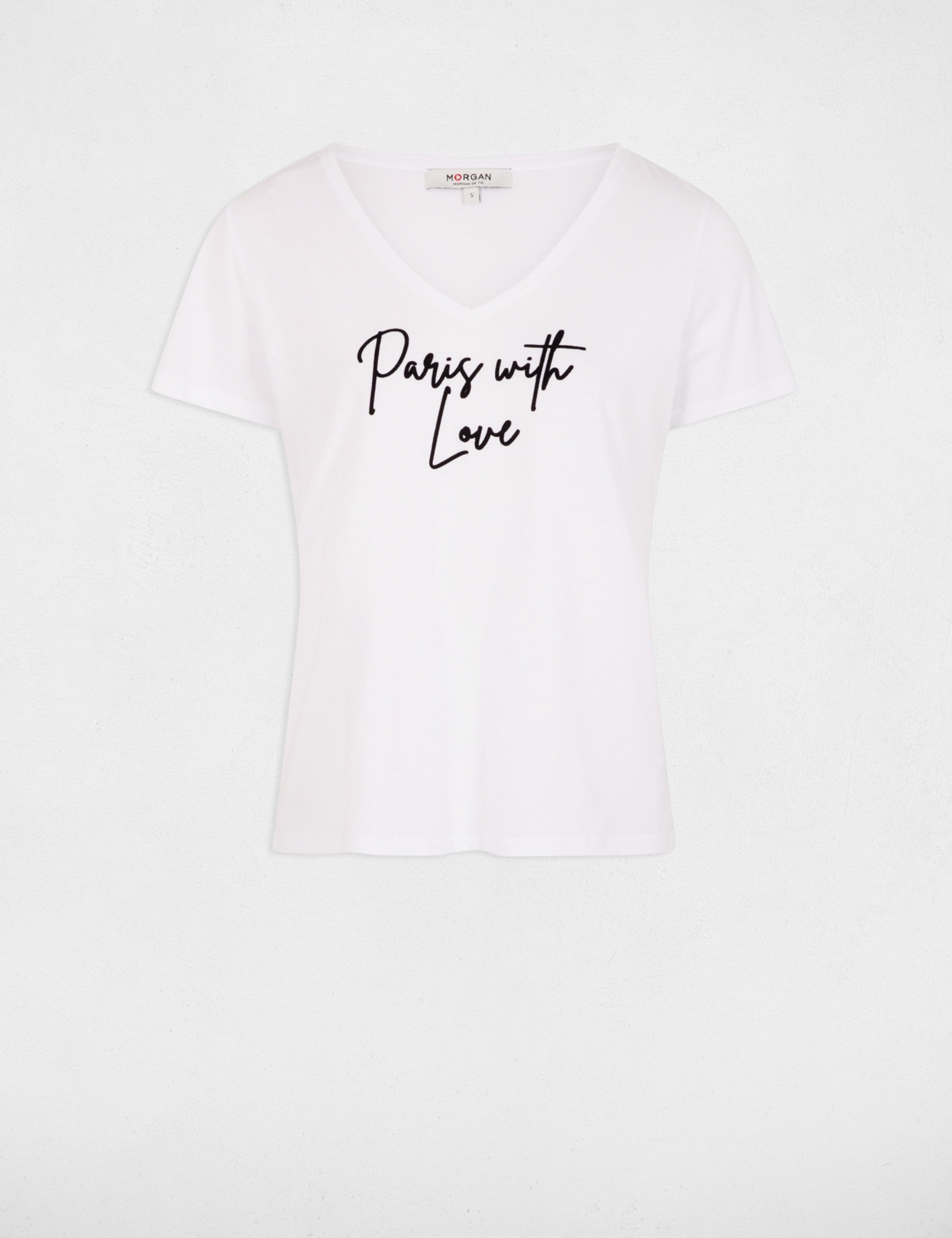 t shirt a inscription blanc femme T-shirt à inscription blanc femme