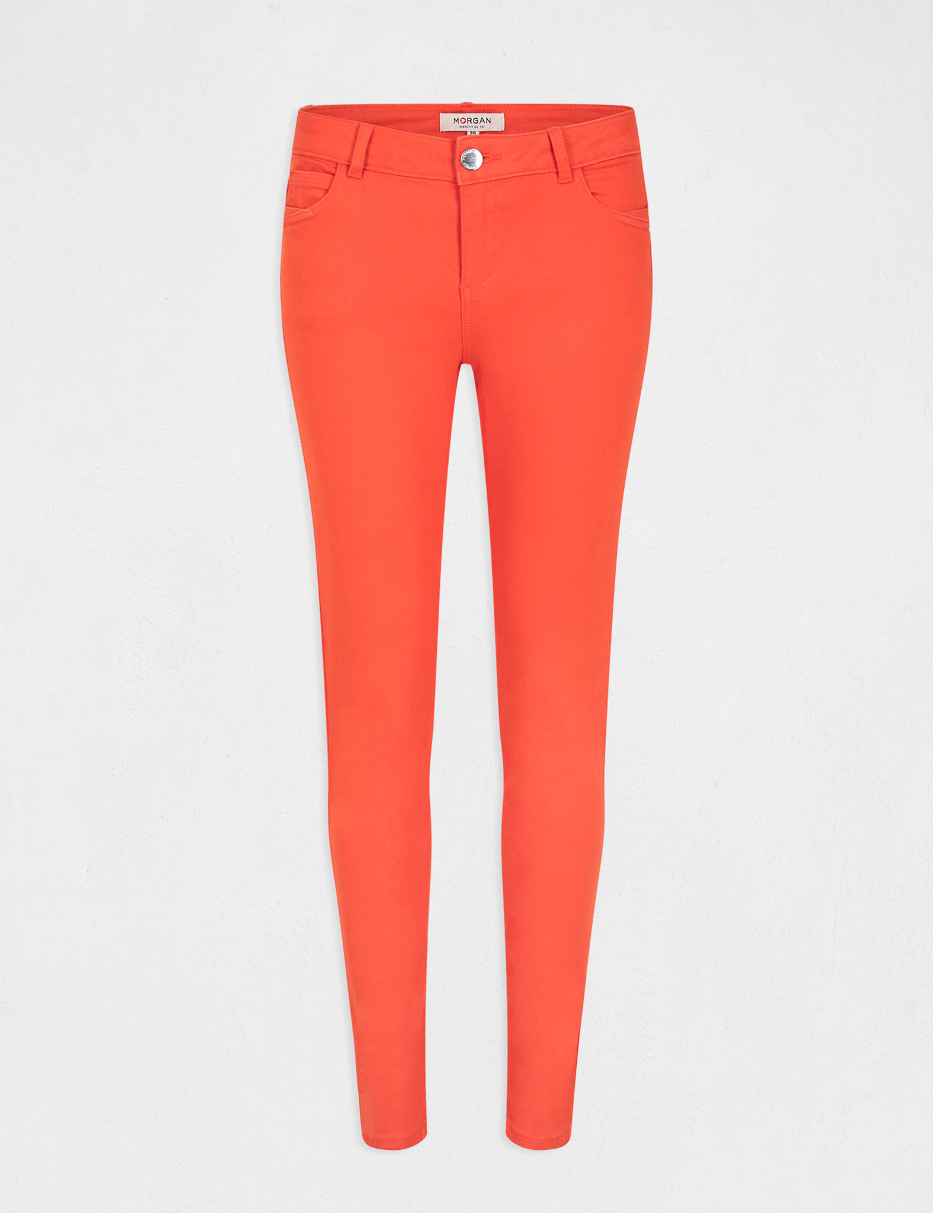 Jeans skinny taille basse orange femme Jeans skinny taille basse orange femme