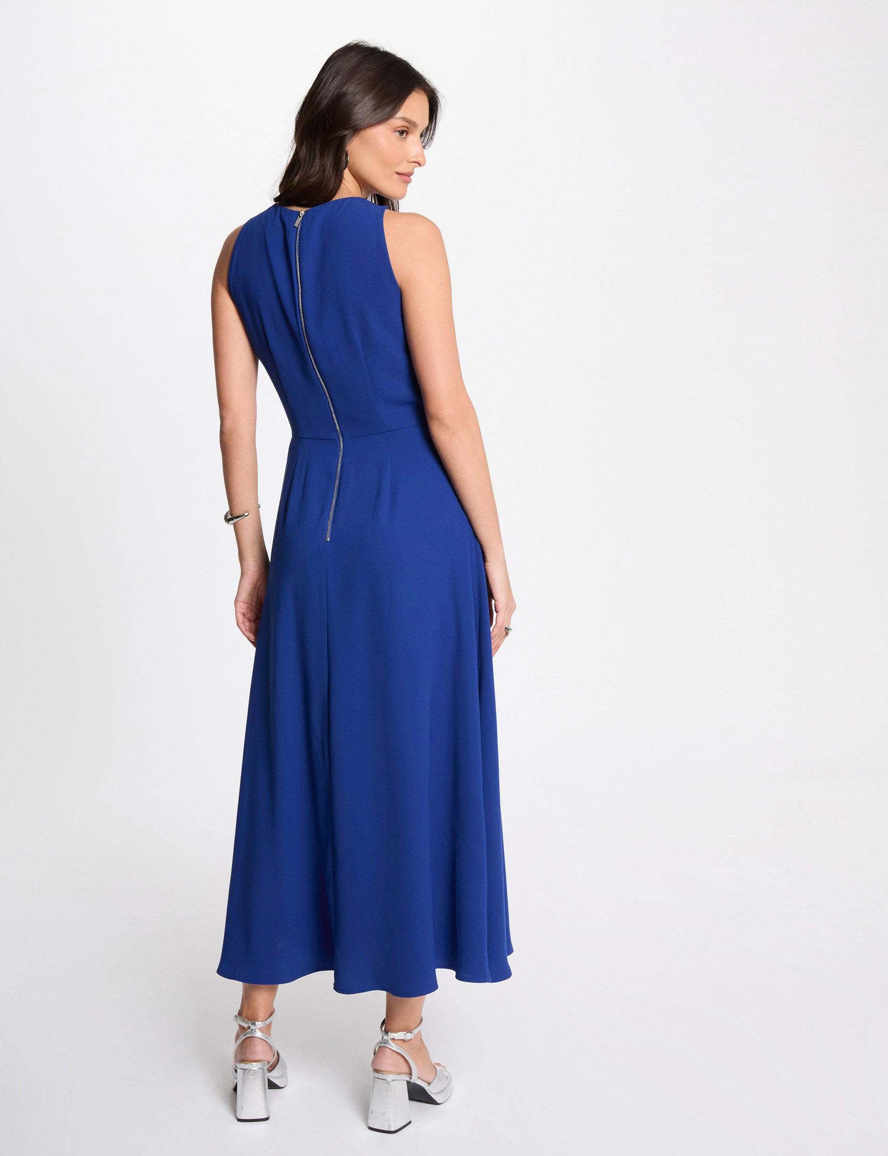 robe longue evasee fluide bleu electrique femme Robe longue évasée fluide bleu electrique femme