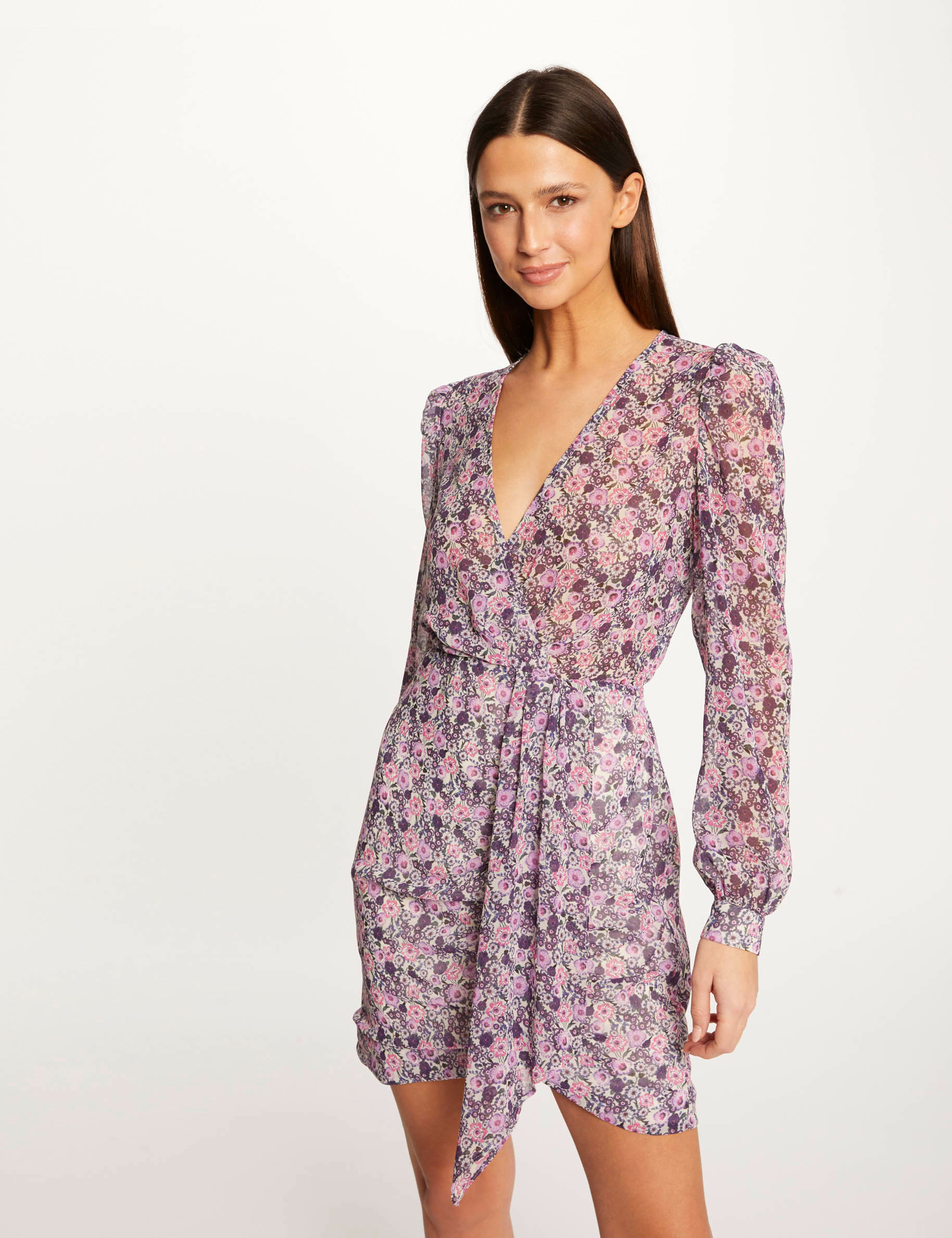 Robe portefeuille imprimé floral multico femme Robe portefeuille imprimé floral multico femme