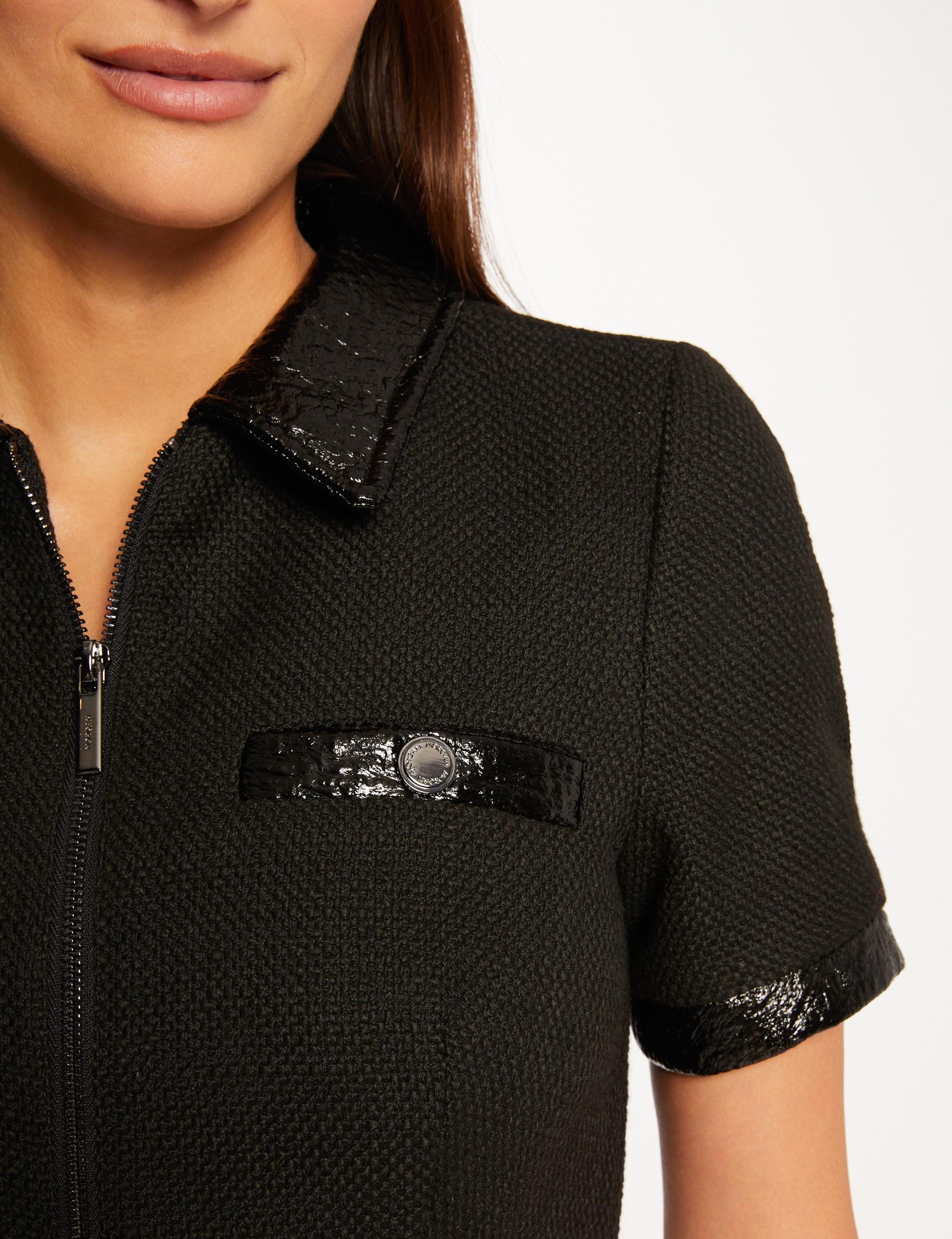 combinaison ajustee details vinyle noir femme Combinaison ajustée détails vinyle noir femme