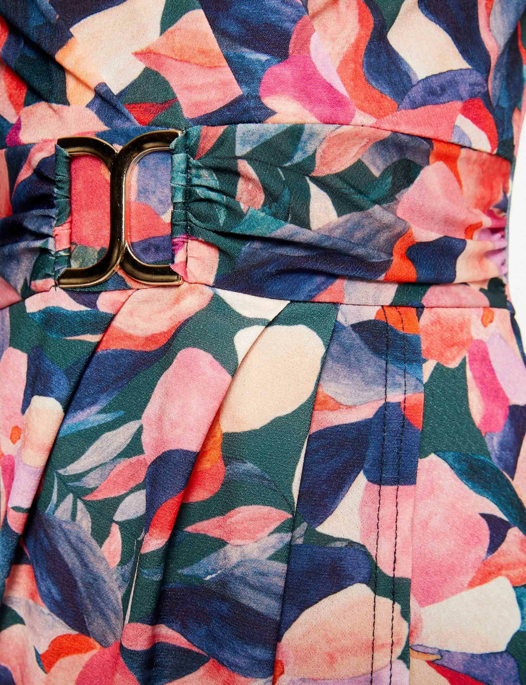 Robe droite imprimé abstrait multico femme | Morgan