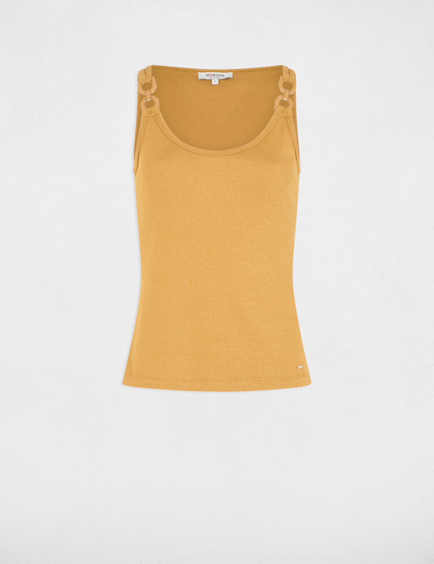 debardeur sans manches jaune moutarde femme Débardeur sans manches jaune moutarde femme