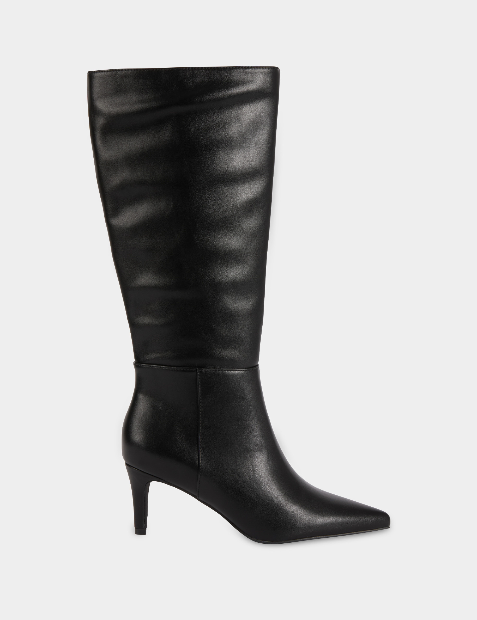 Botte &agrave; talon similicuir noir femme