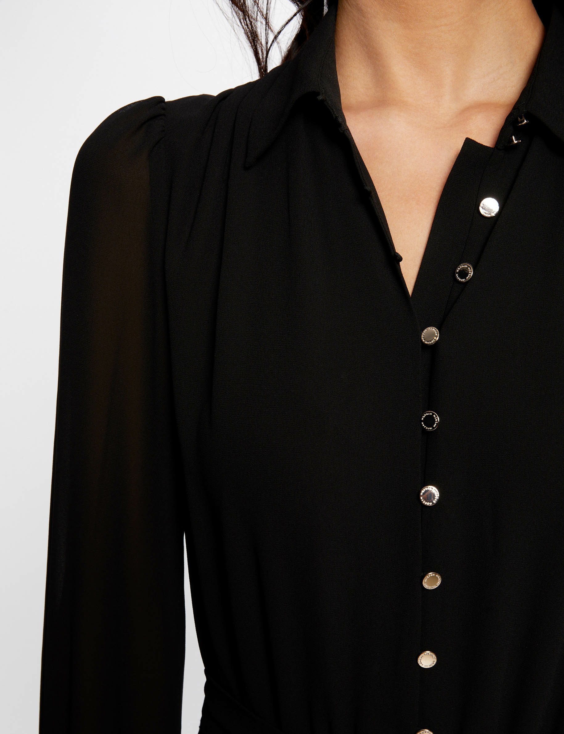 Combinaison jambes larges ceinturée noir femme