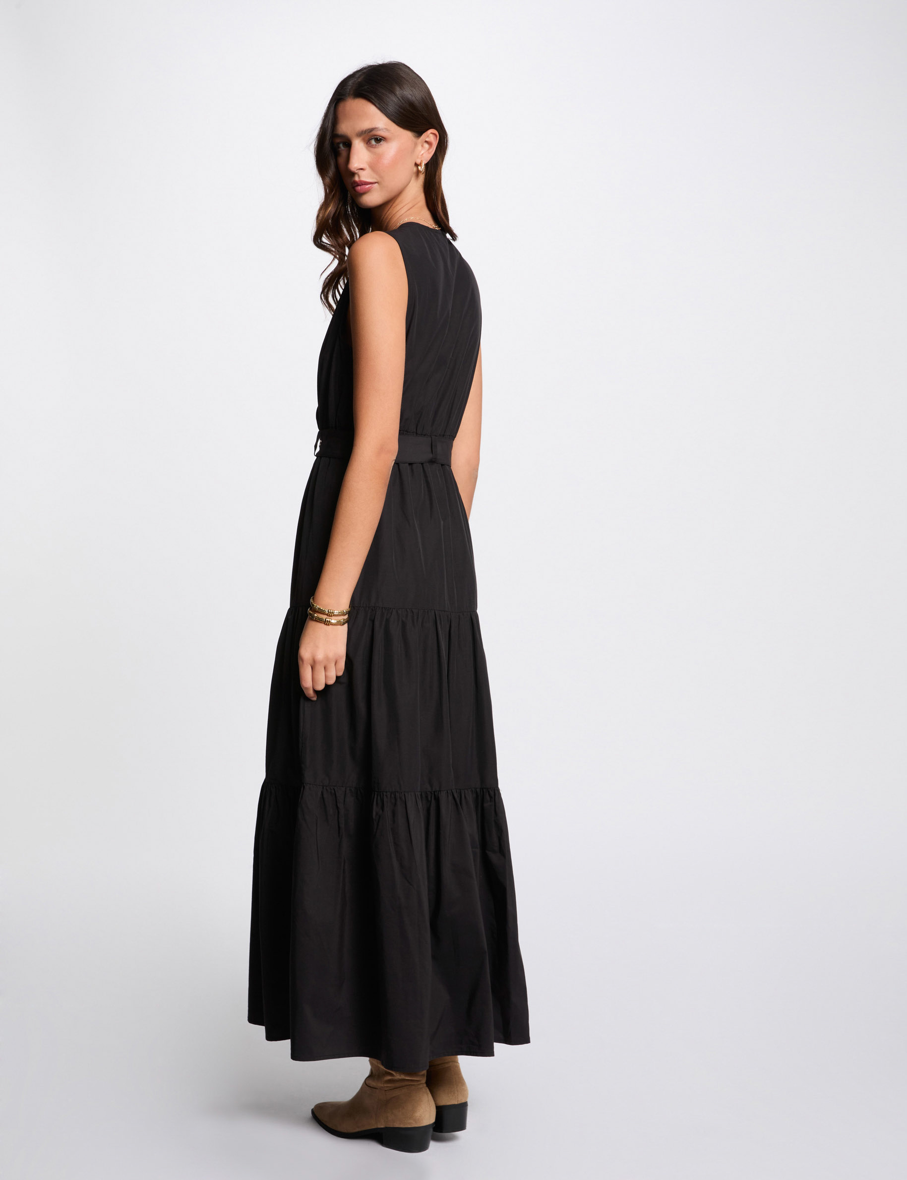 robe longue droite noir femme Robe longue droite noir femme