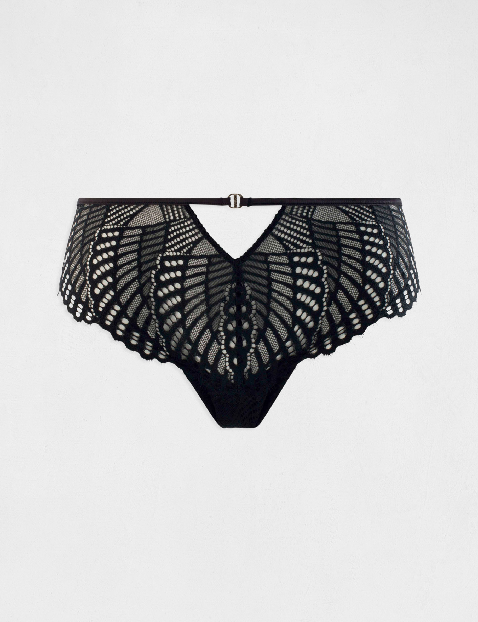 Shorty en dentelle noir femme