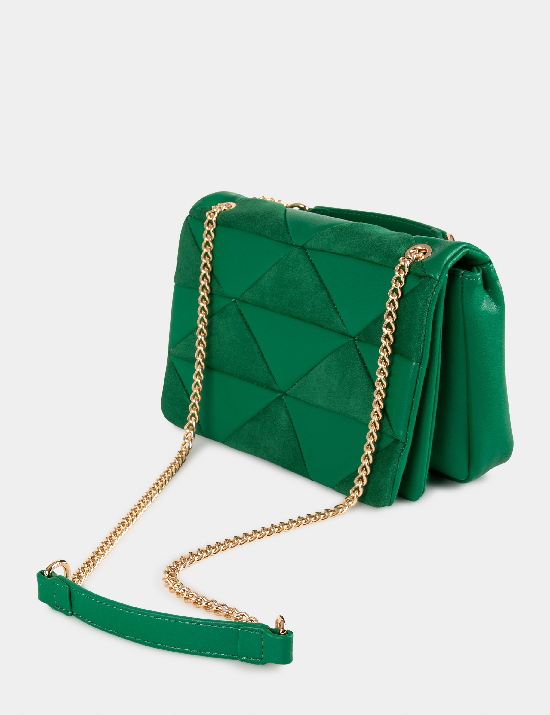 Sac pochette à bandoulière chaîne vert femme Sac pochette à bandoulière chaîne vert femme