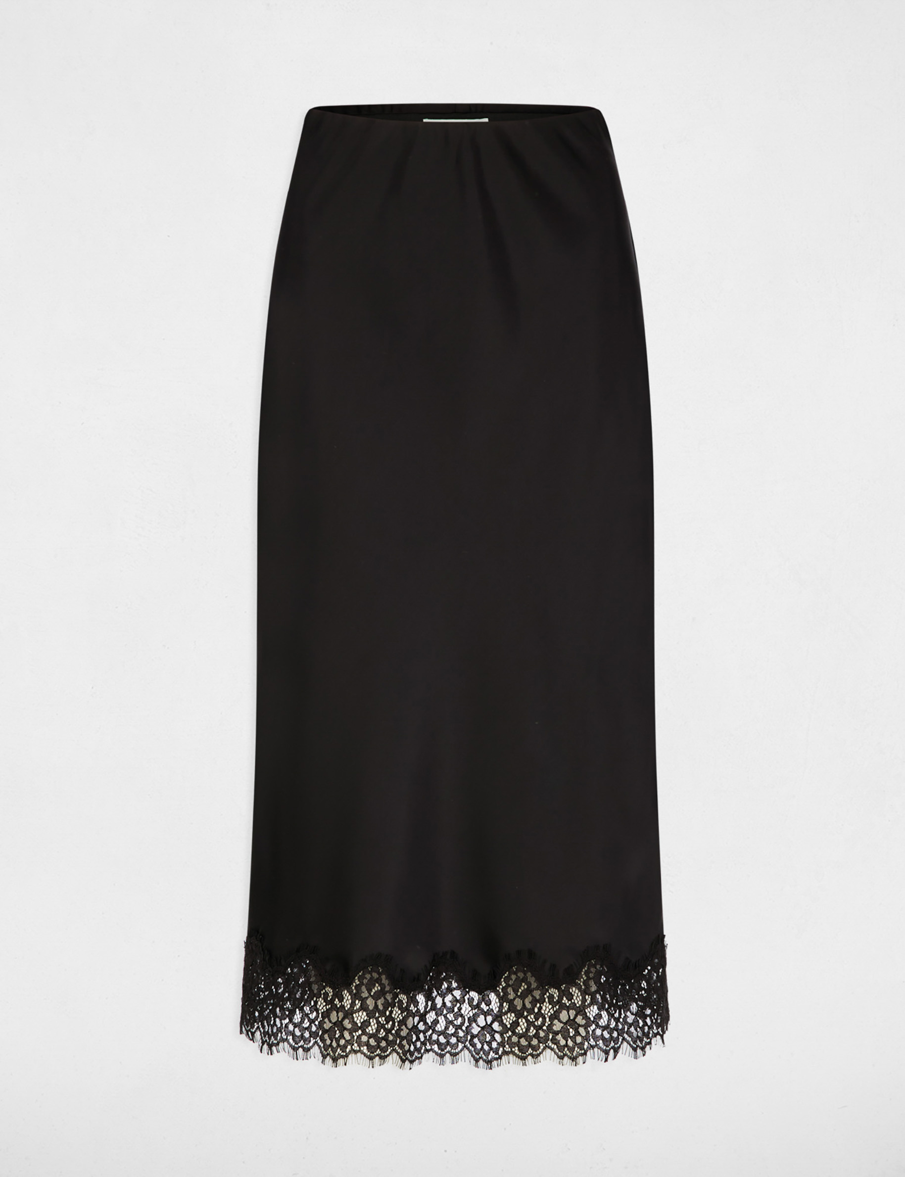 Jupe longue dentelle noir femme