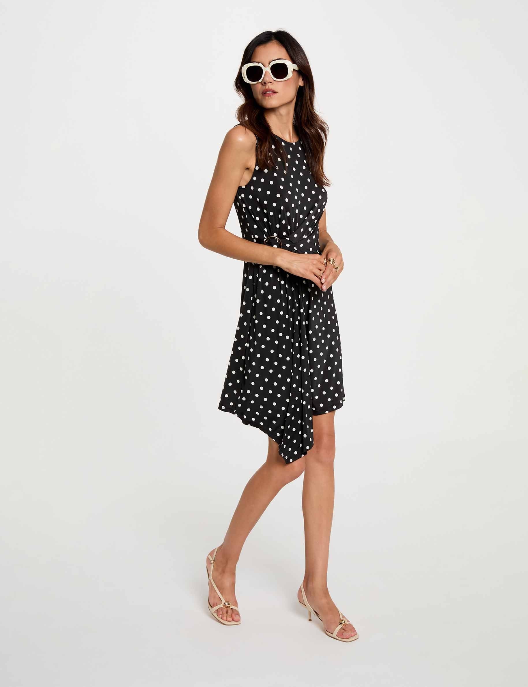 Robe courte sans manches multicolore femme