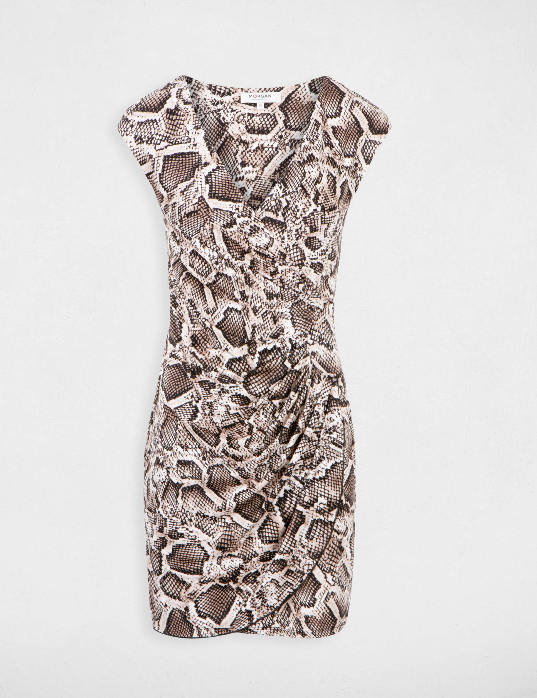 Robe ajustée imprimé python multico femme | Morgan