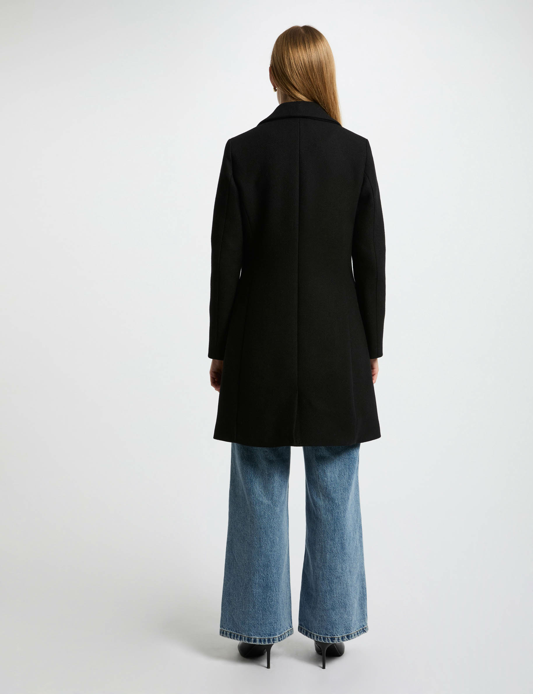 manteau double boutonnage noir femme Manteau double boutonnage noir femme