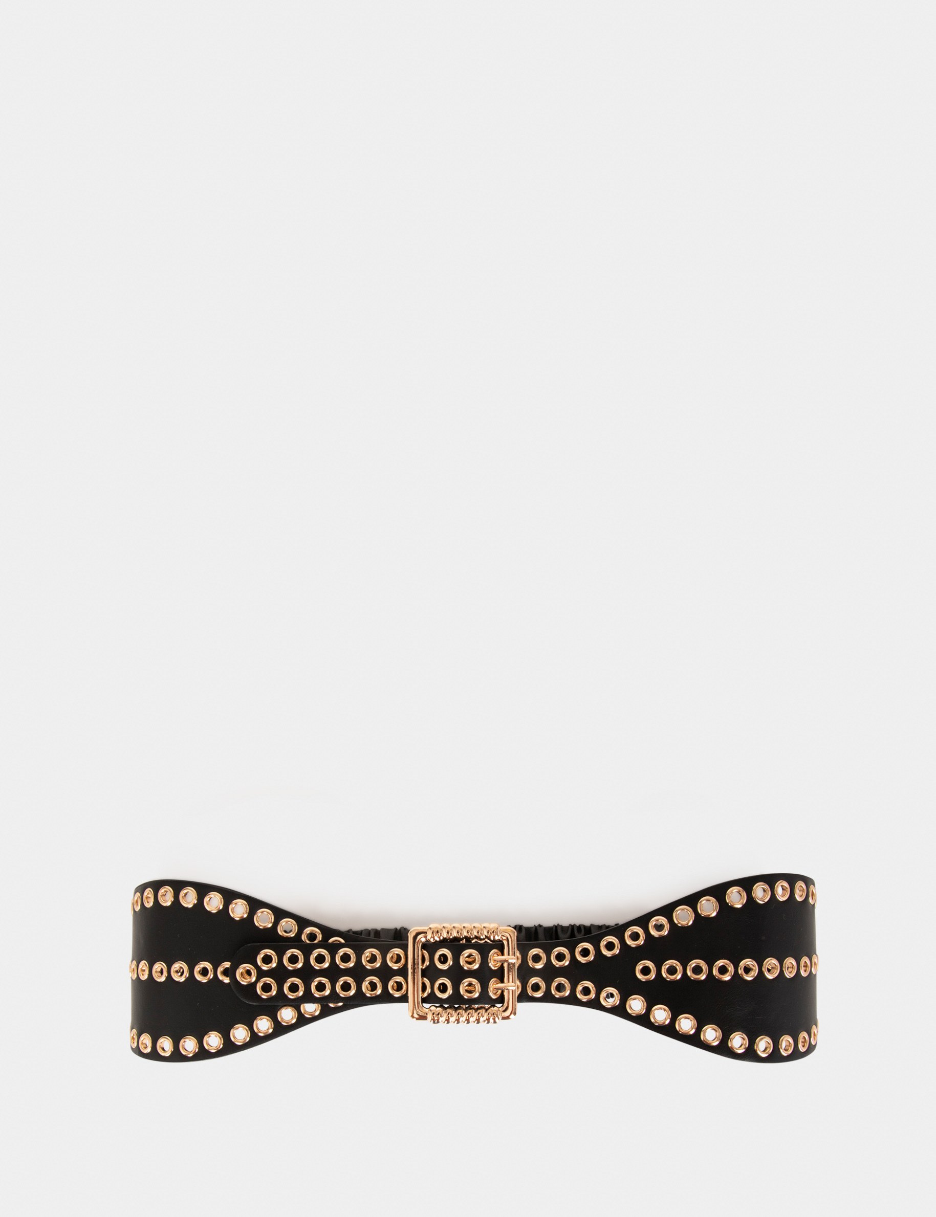 Ceinture avec oeillets noir femme Ceinture avec oeillets noir femme