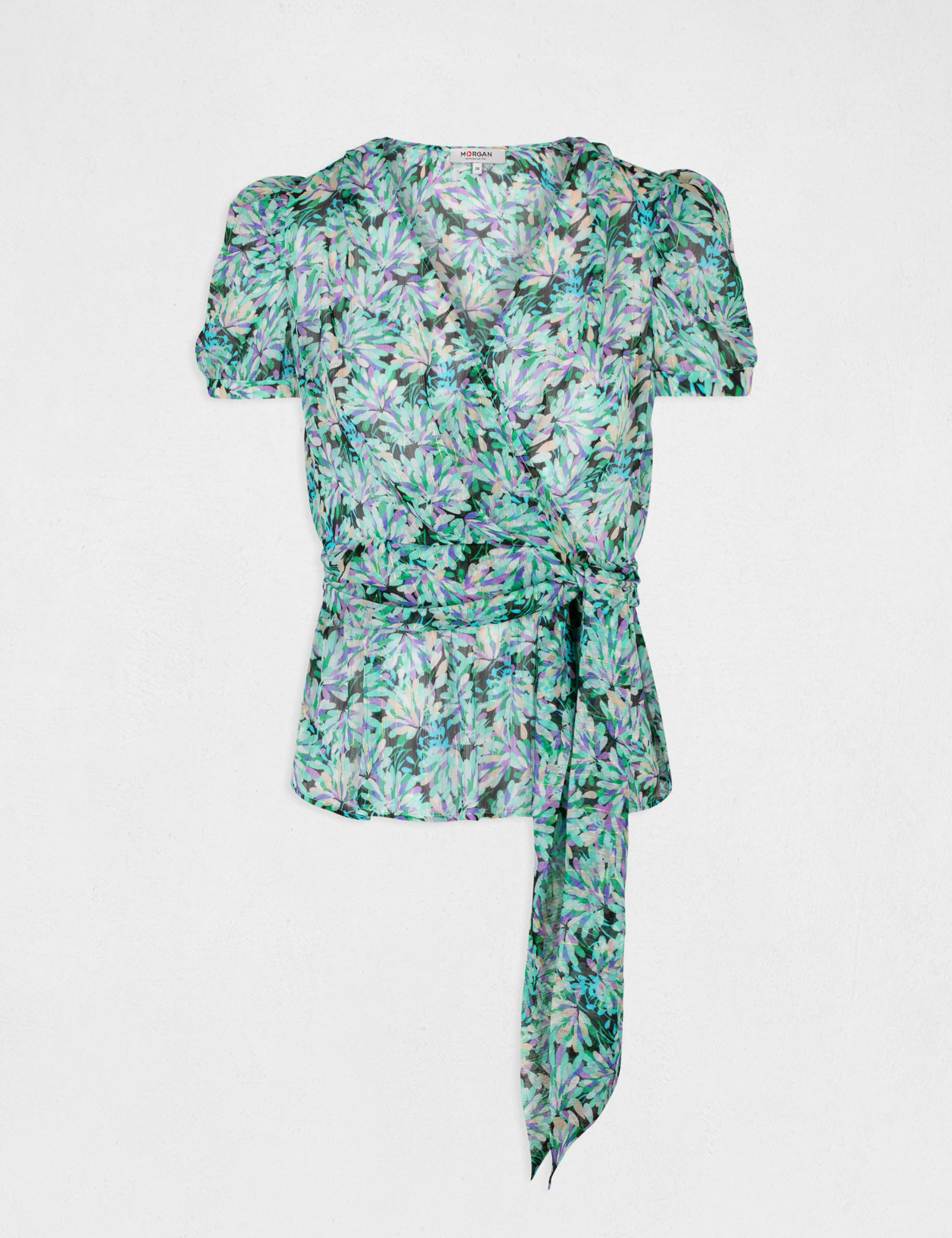 Blouse manches courtes imprimé floral multico femme Blouse manches courtes imprimé floral multico femme