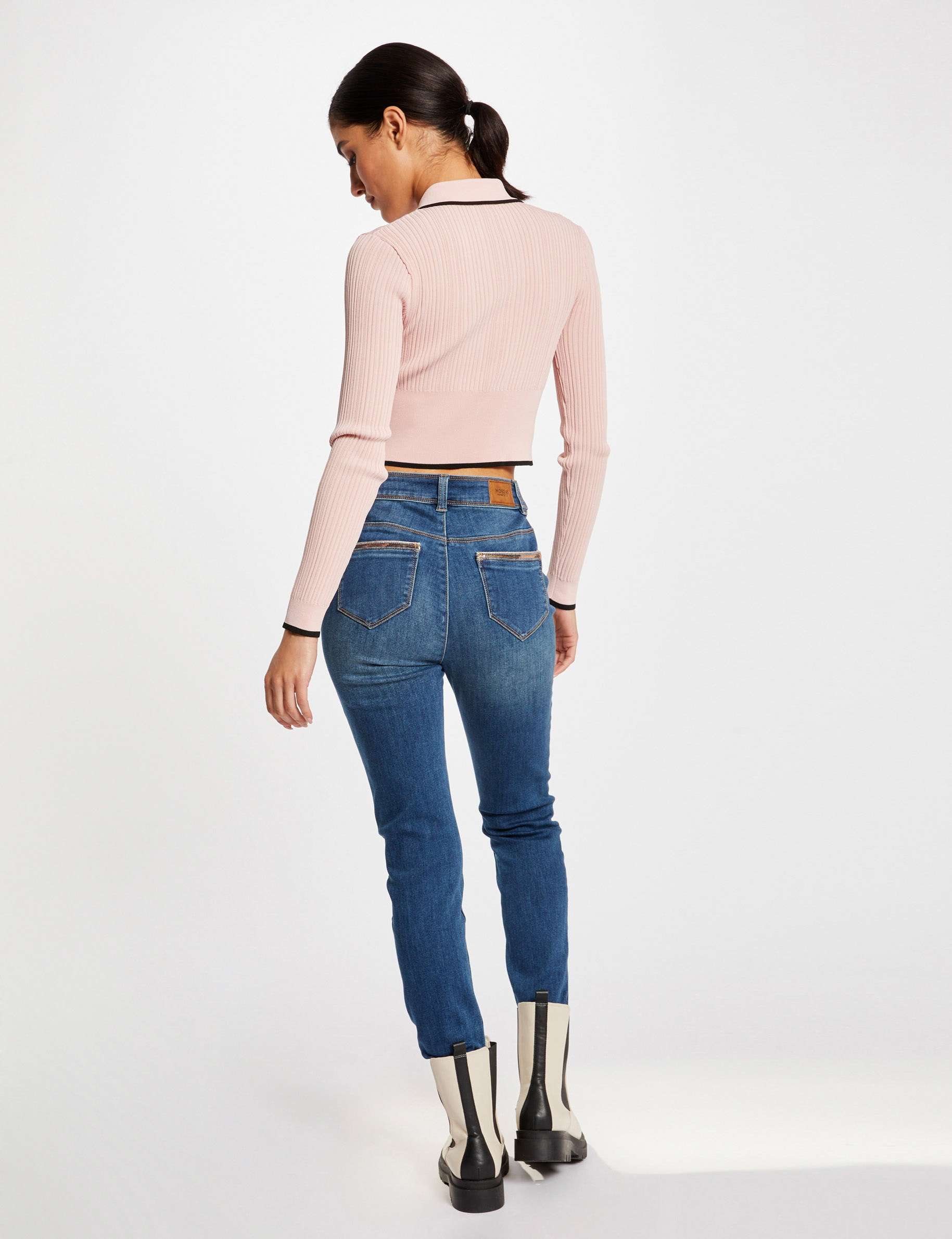 Jeans slim taille standard avec sequins jean stone femme Jeans slim taille standard avec sequins jean stone femme