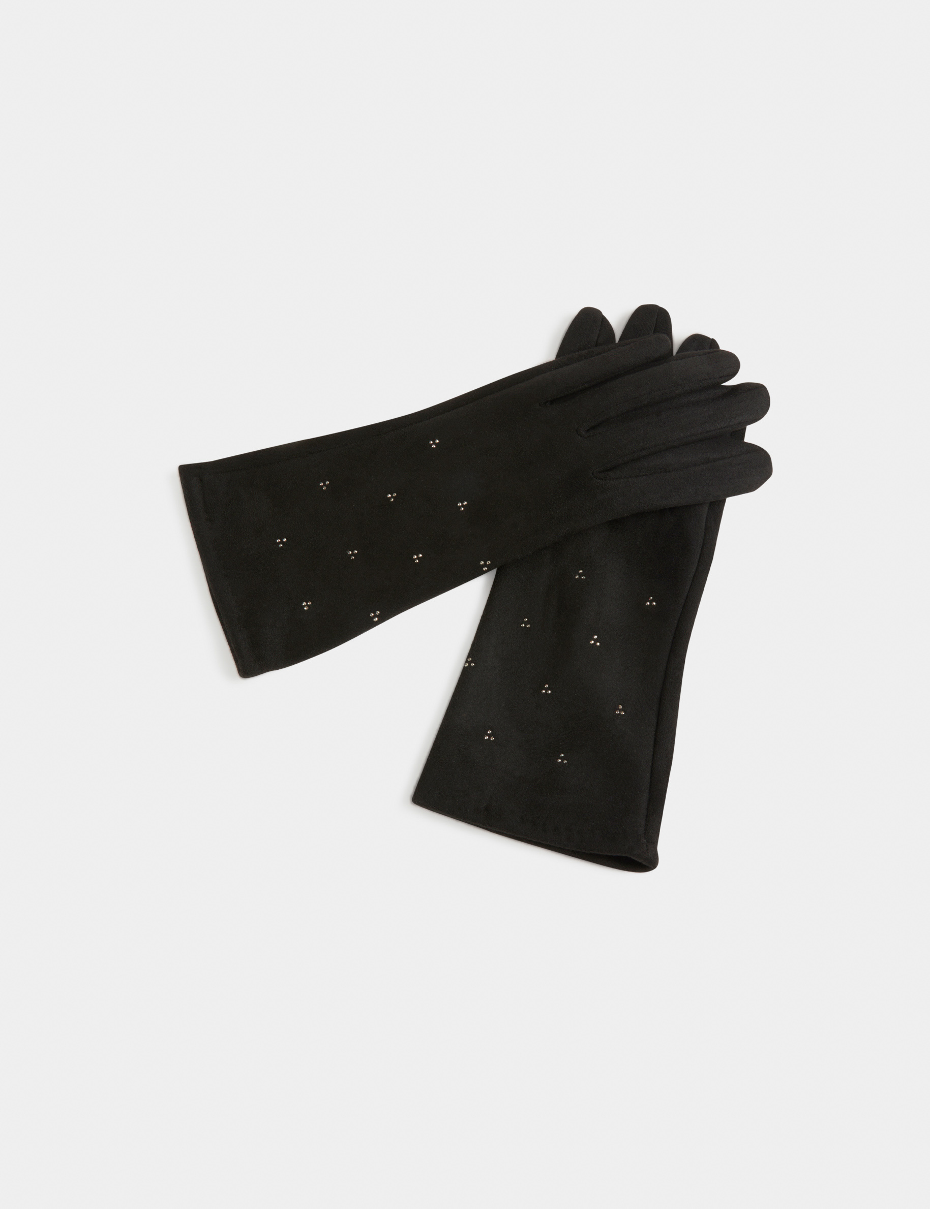 gants avec strass noir femme Gants avec strass noir femme