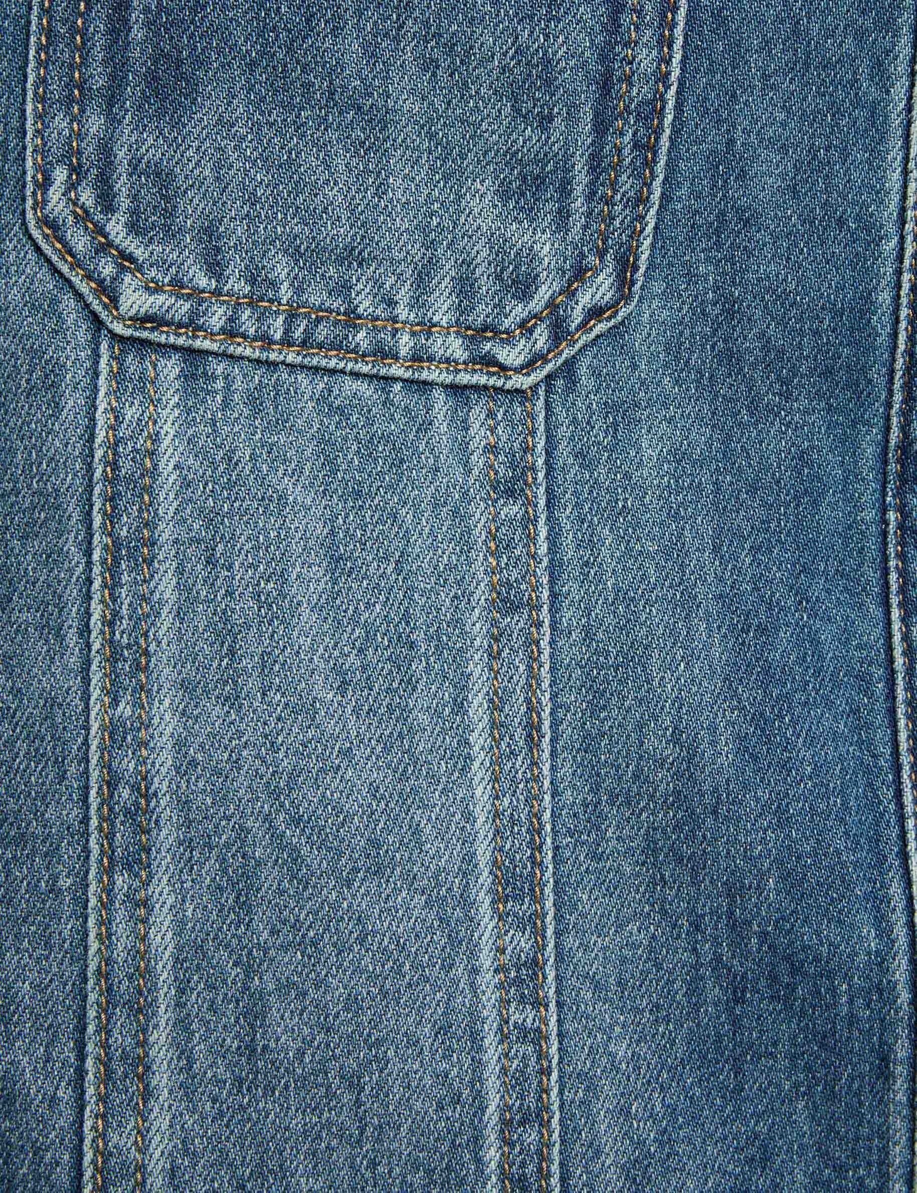 Jupe courte ajust&eacute;e denim stone femme