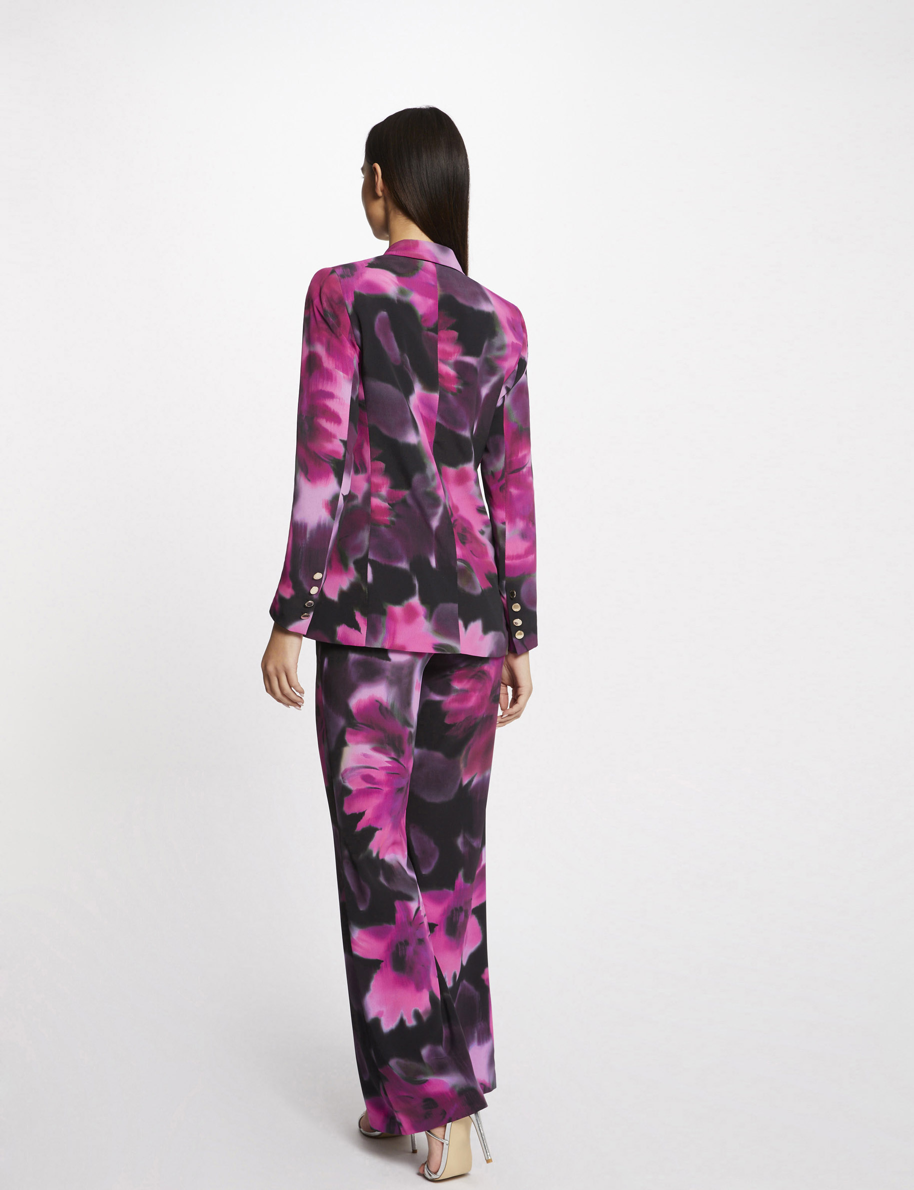 Veste tailleur droite imprimé floral multico femme Veste tailleur droite imprimé floral multico femme