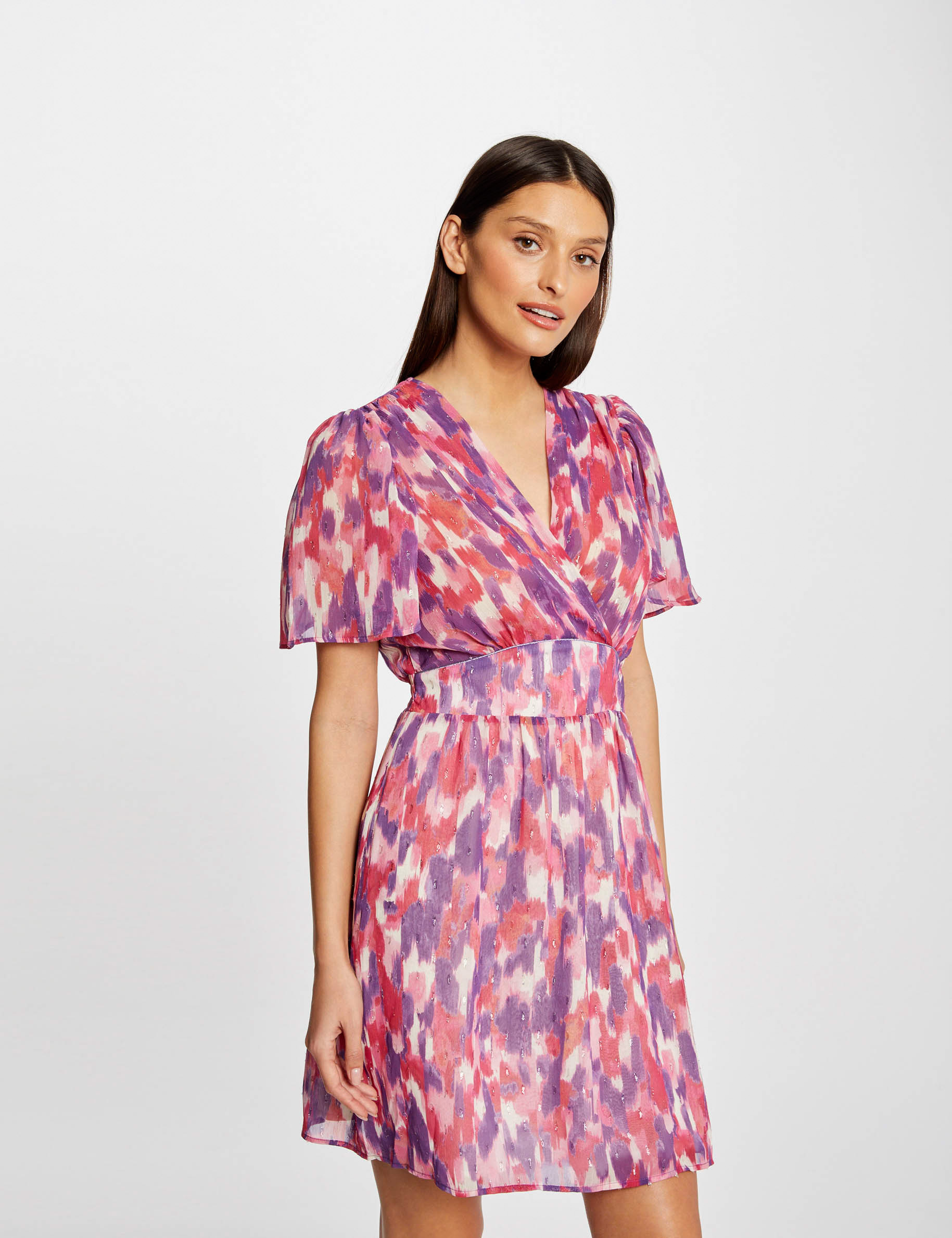 Robe patineuse imprimé abstrait multico femme Robe patineuse imprimé abstrait multico femme