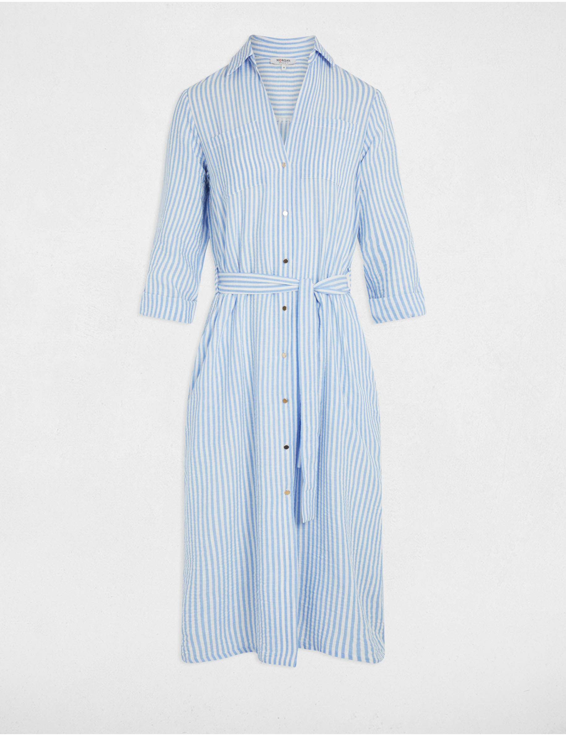 robe droite rayee bleu femme Robe droite rayée bleu femme