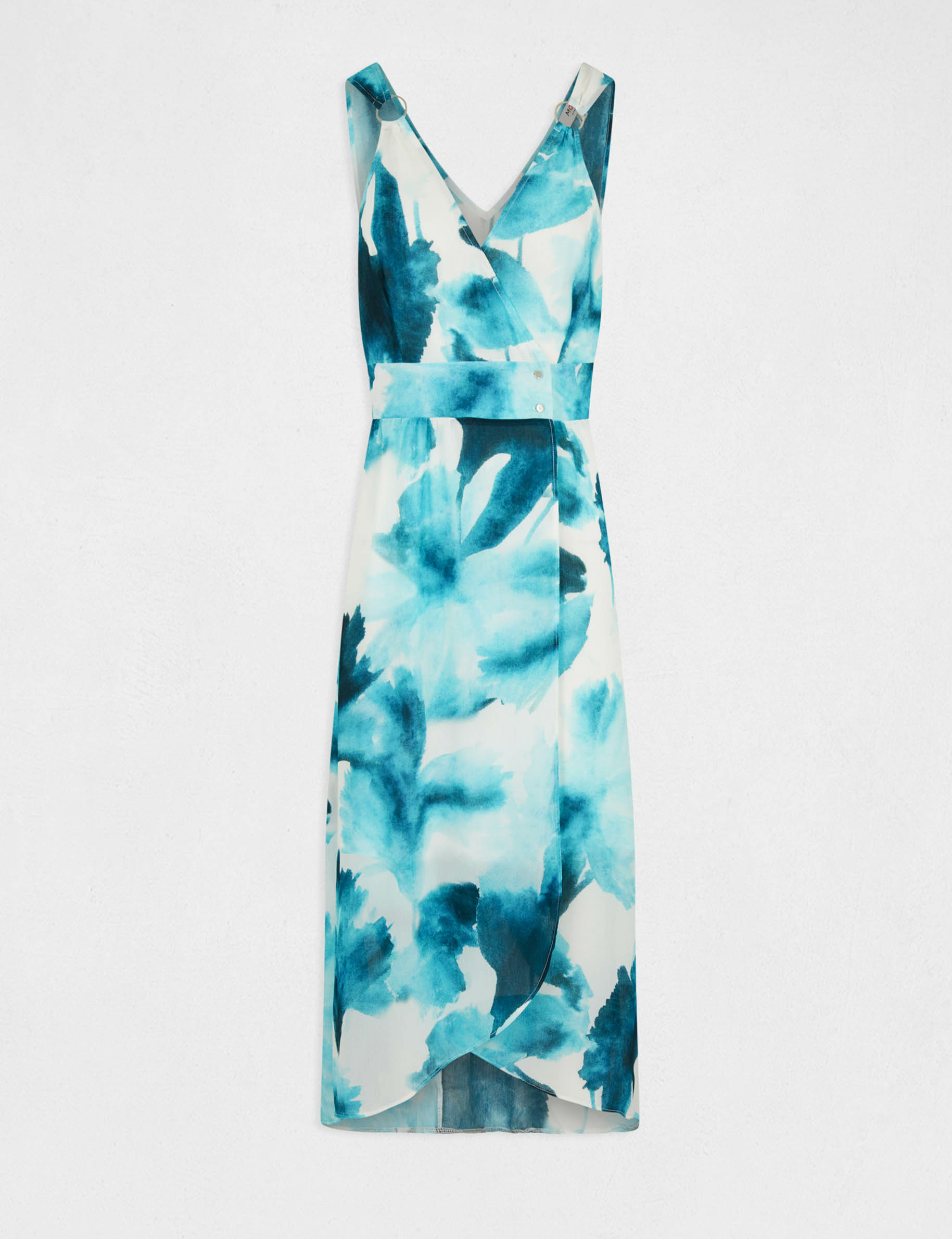 Robe longue portefeuille imprimée multico femme Robe longue portefeuille imprimée multico femme