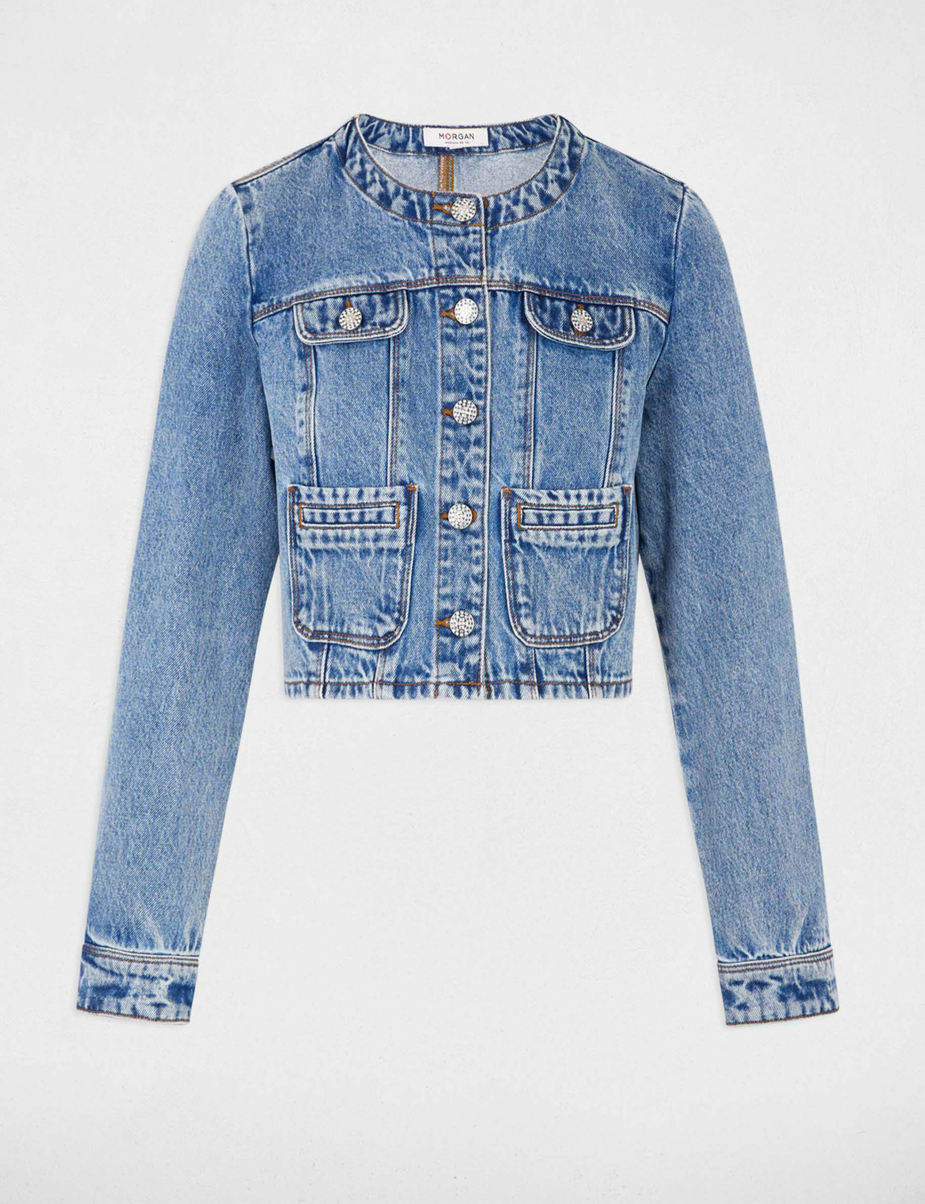 veste courte en jean denim double stone femme Veste courte en jean denim double stone femme