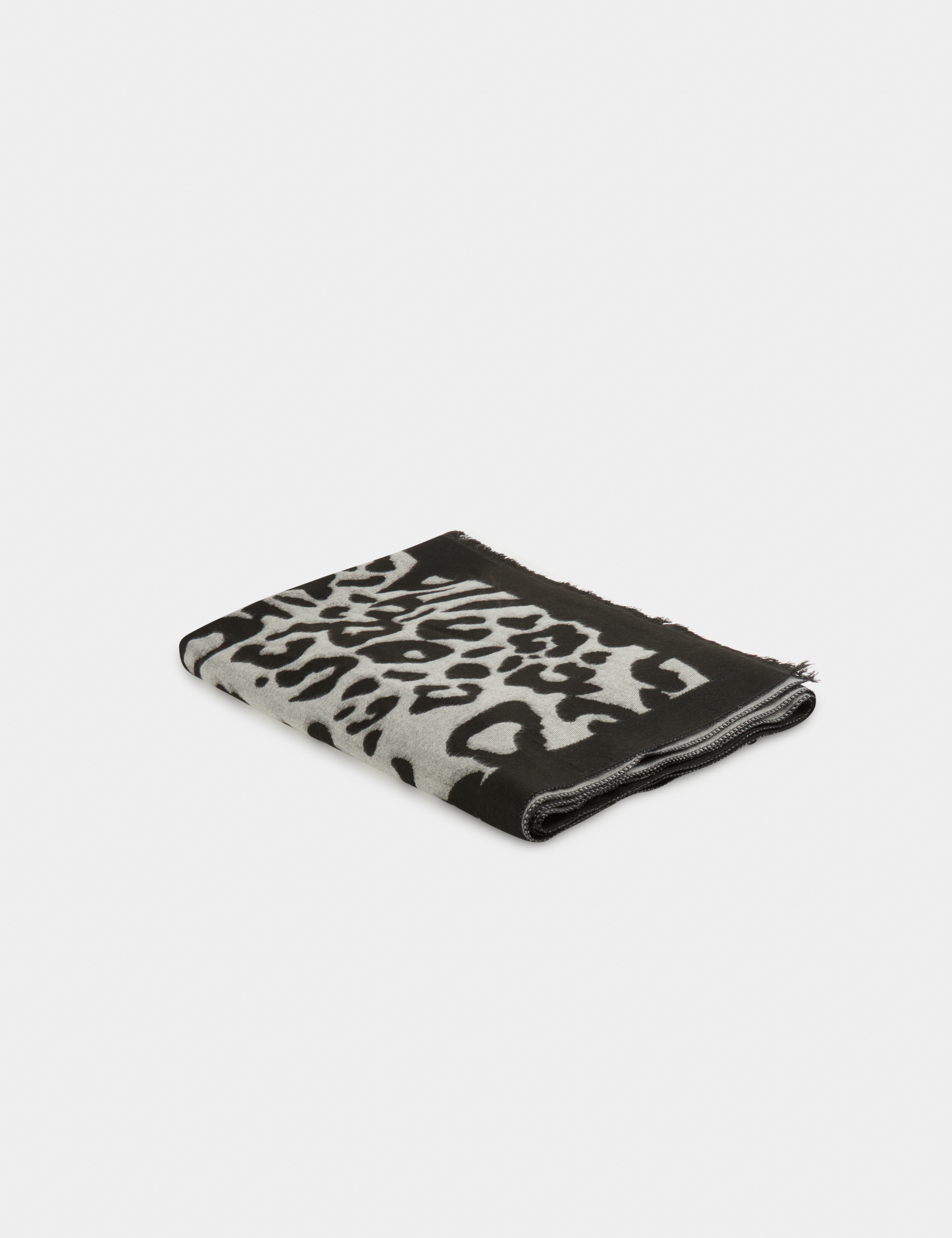 echarpe imprime animalier noir femme Écharpe imprimé animalier noir femme