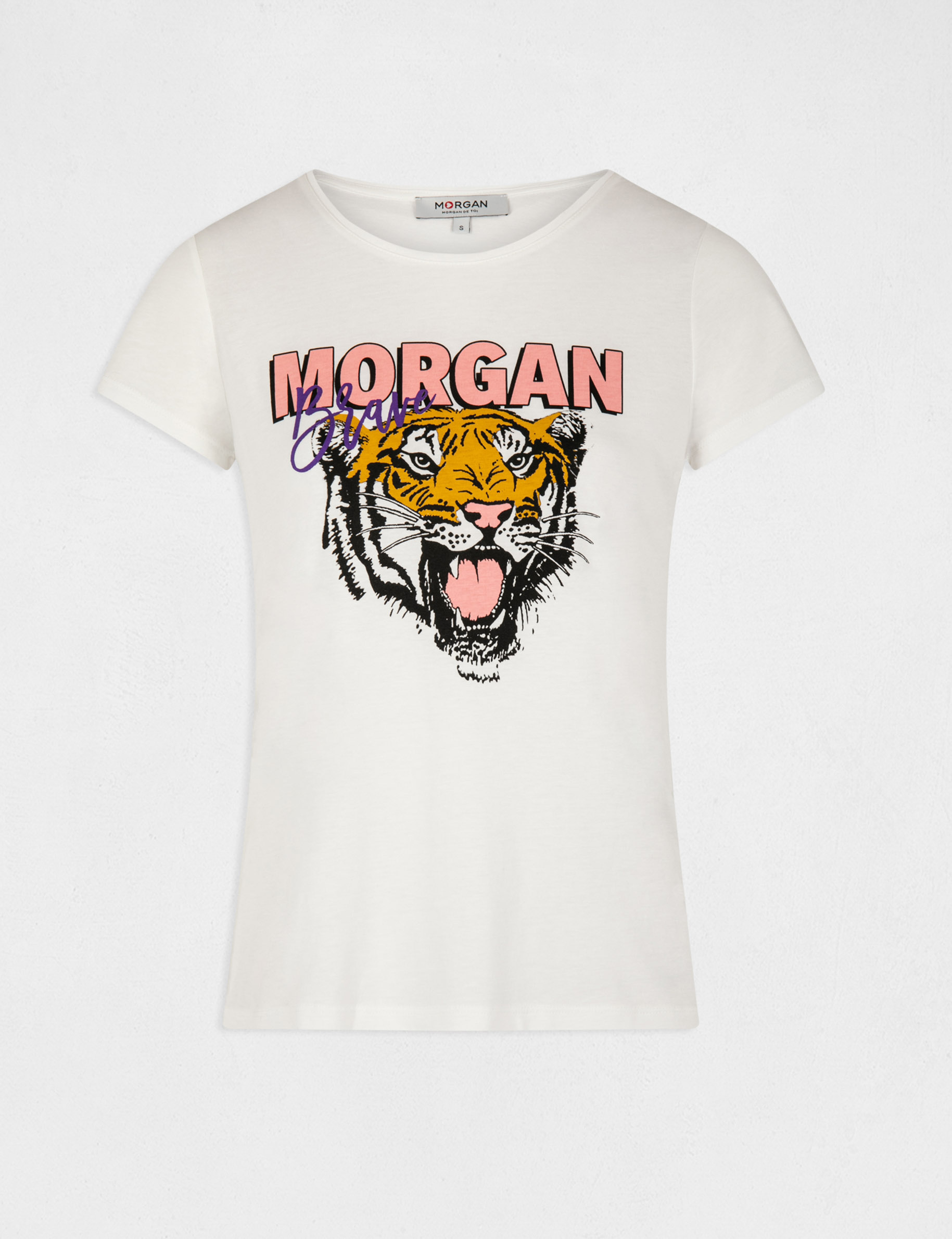 T-shirt à manches courtes ecru femme T-shirt à manches courtes ecru femme