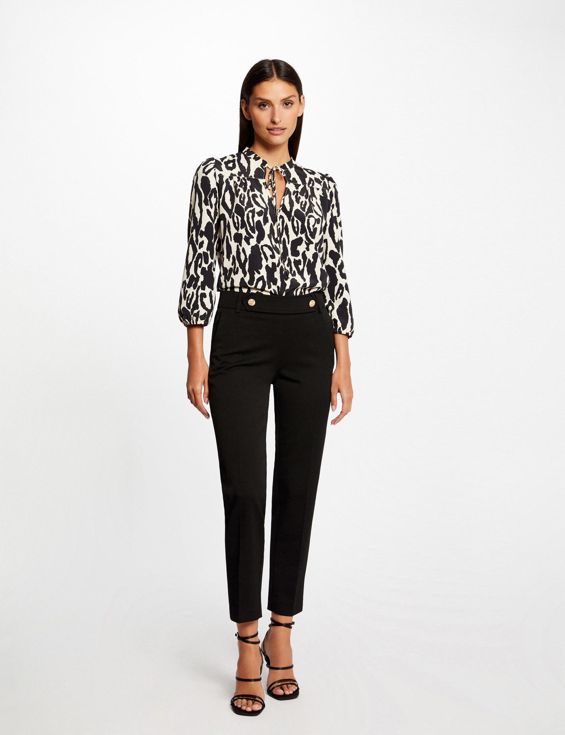 blouse manches 34 imprime animalier multico femme Blouse manches 3/4 imprimé animalier multico femme