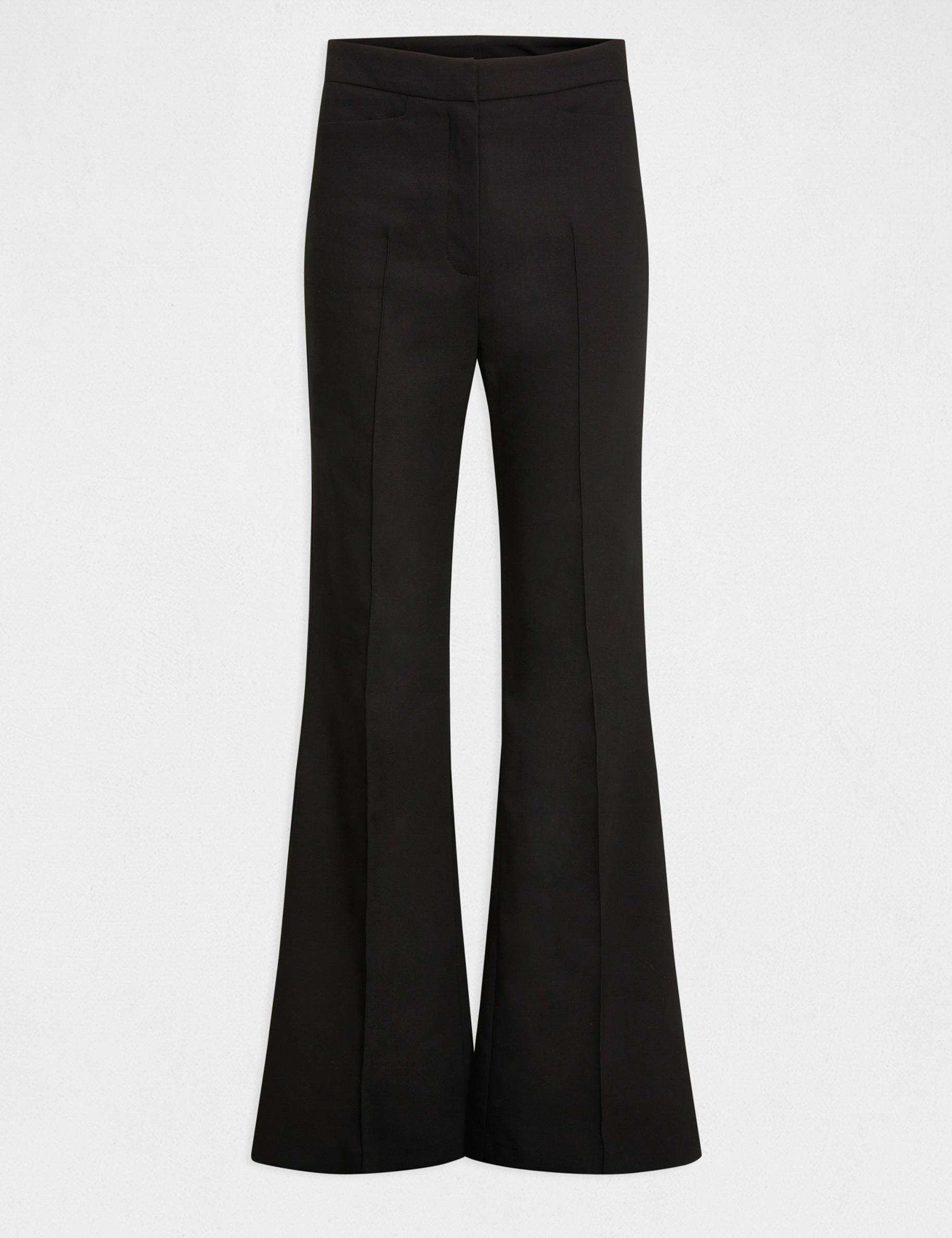 pantalon city flare a pinces noir femme Pantalon city flare à pinces noir femme