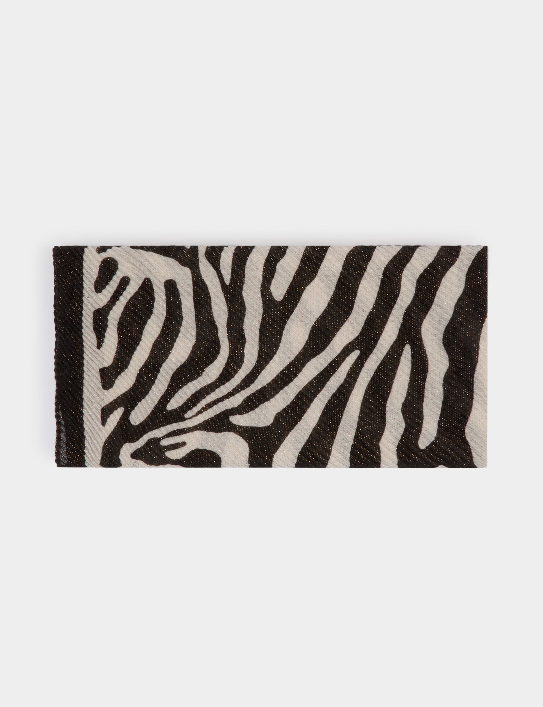 foulard plisse imprime ivoire femme Foulard plissé imprimé ivoire femme