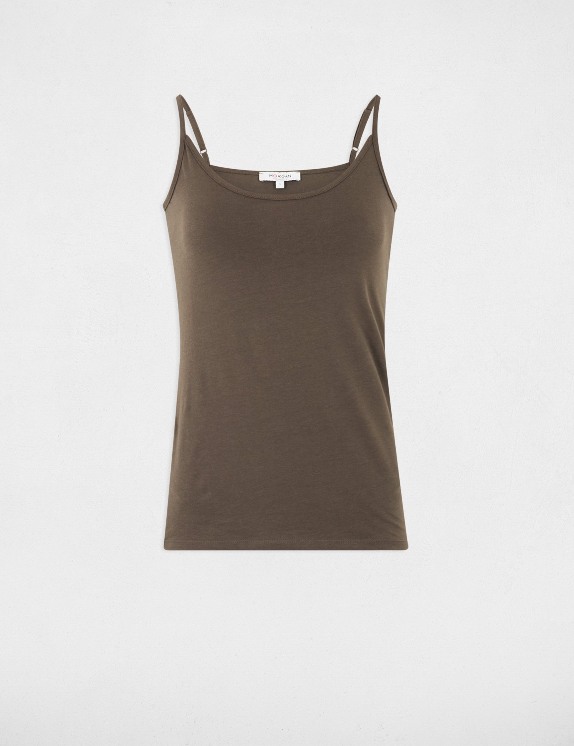 debardeur bretelles fines vert kaki femme Débardeur bretelles fines vert kaki femme