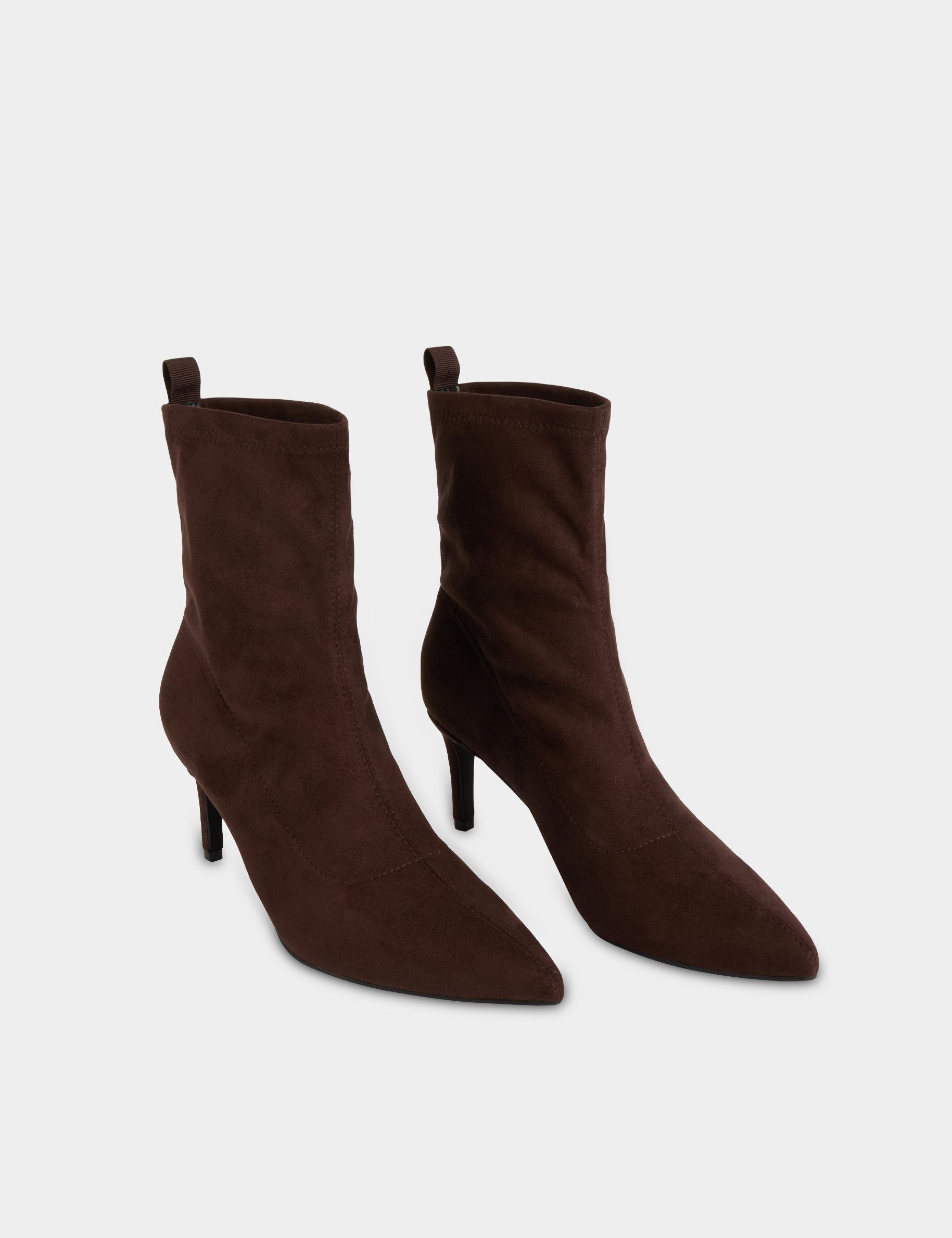 Botte en su&eacute;dine marron fonc&eacute; femme
