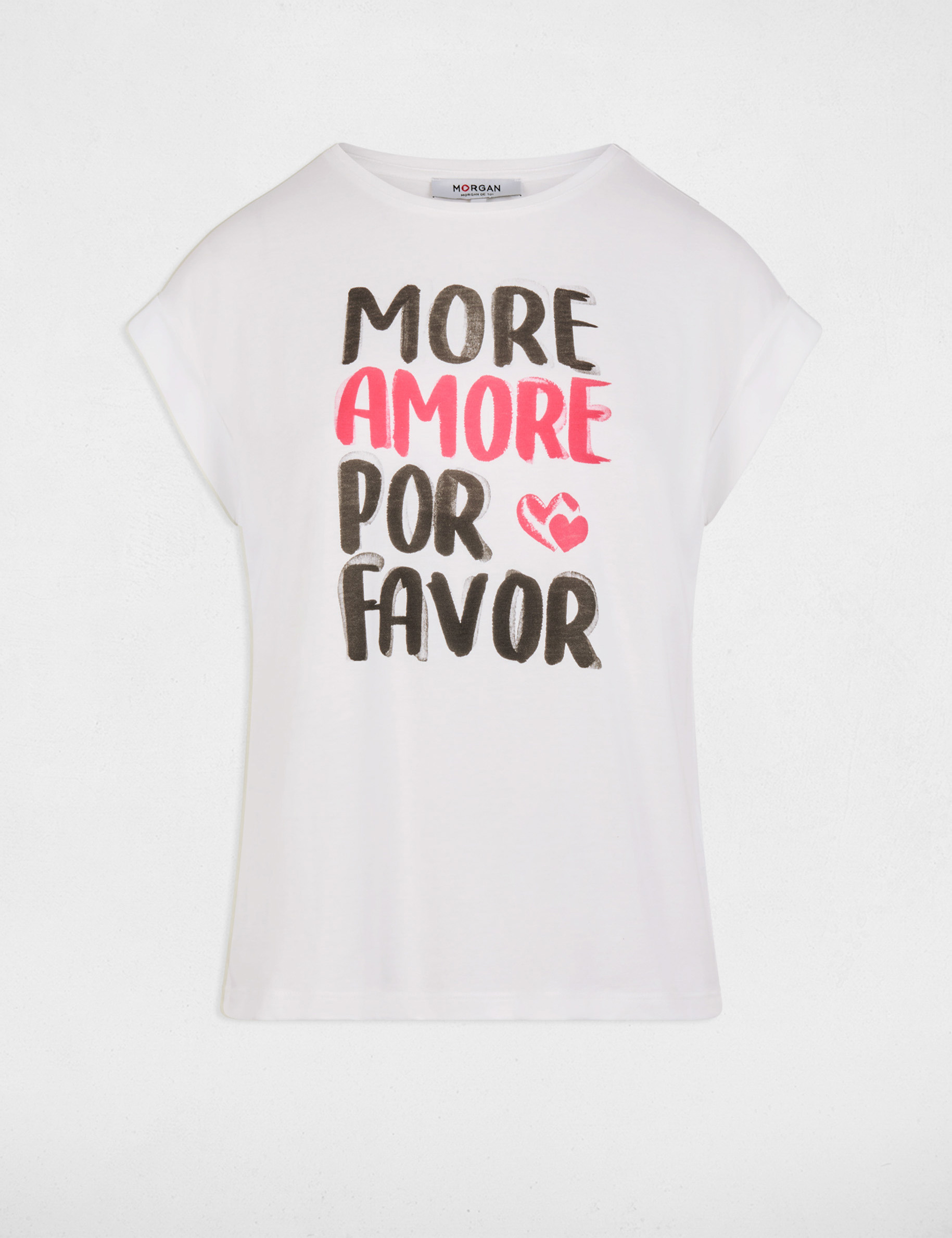 T-shirt manches courtes blanc femme