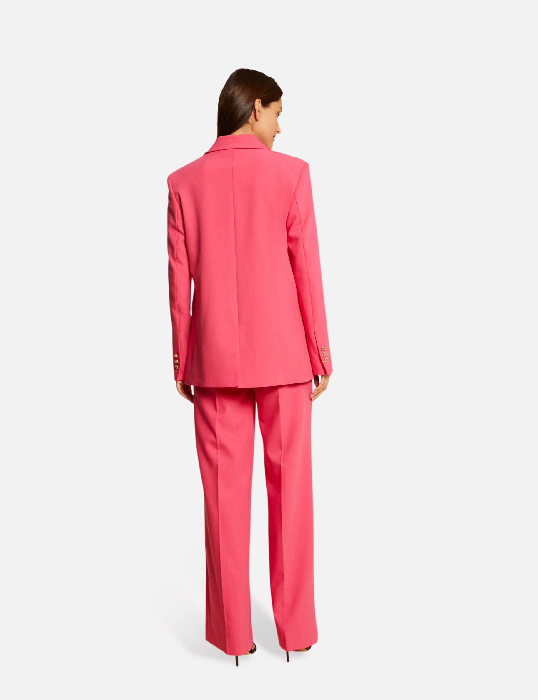 Veste droite boutonnée rose moyen femme Veste droite boutonnée rose moyen femme