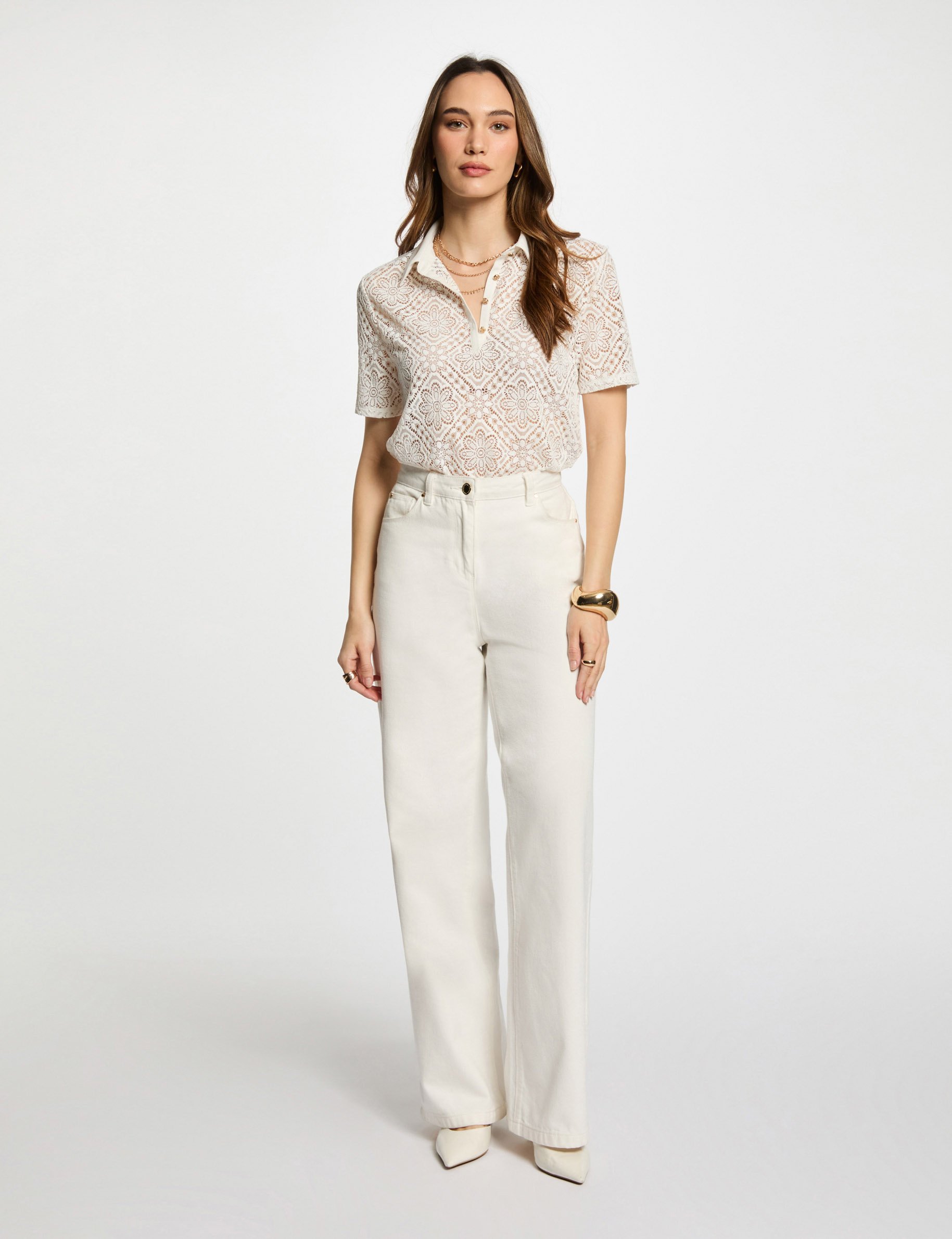 polo manches courtes blanc femme Polo manches courtes blanc femme