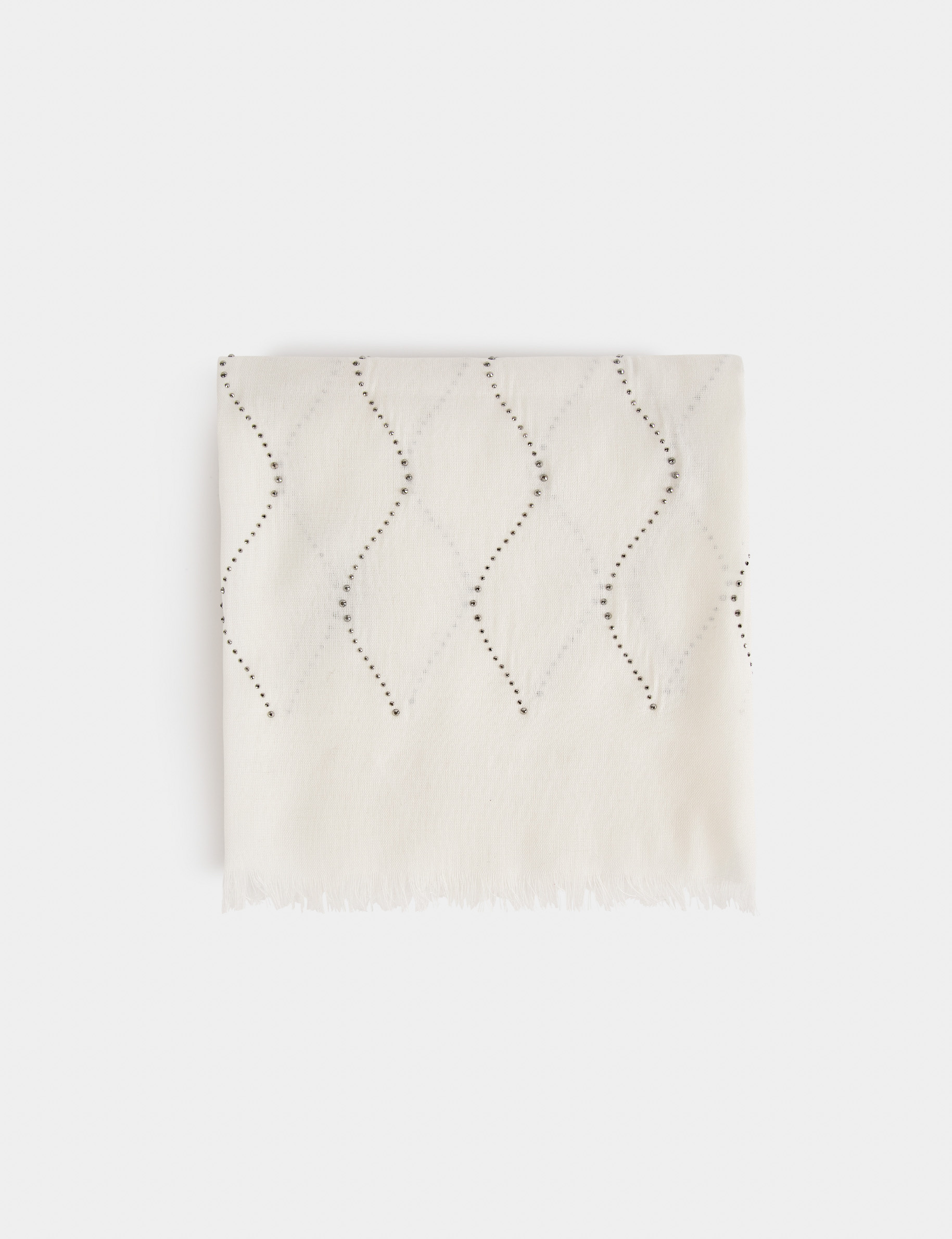 Foulard avec strass ivoire femme Foulard avec strass ivoire femme
