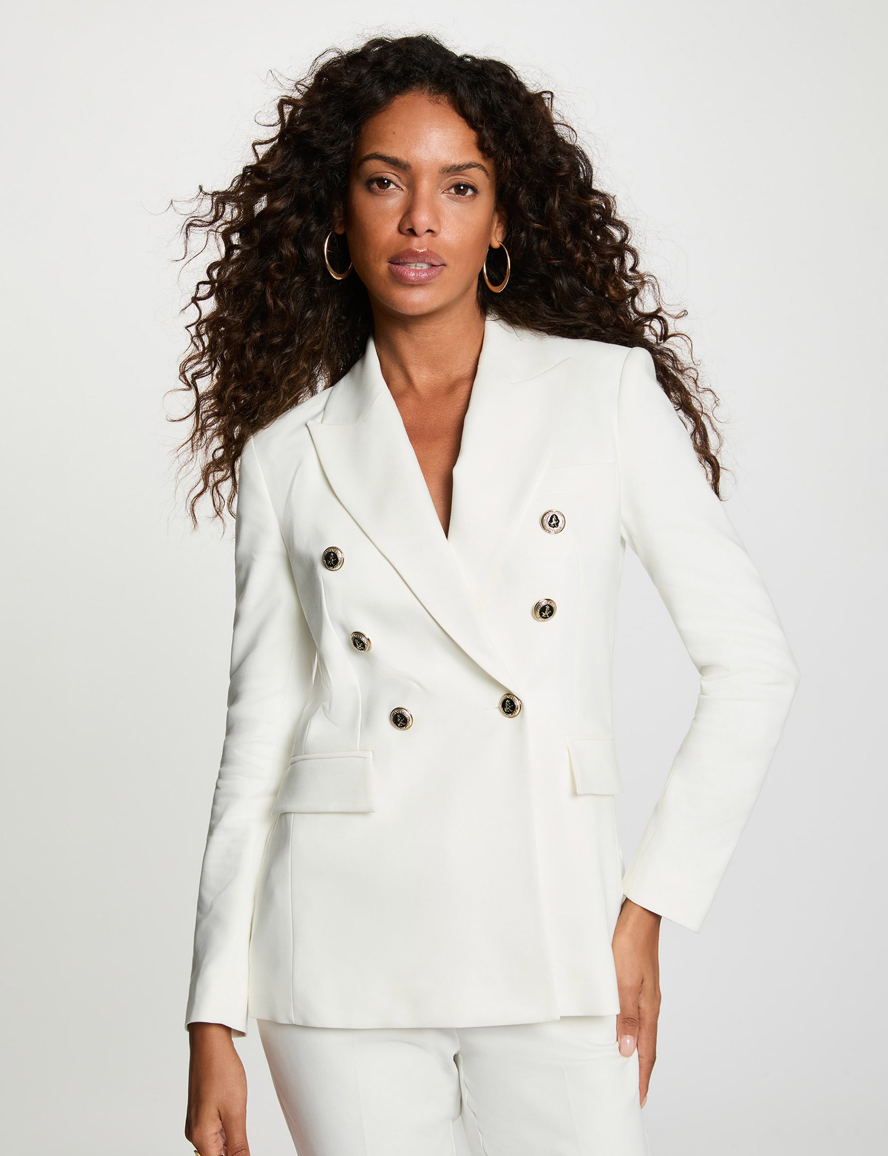 Blazer blanc blanc femme