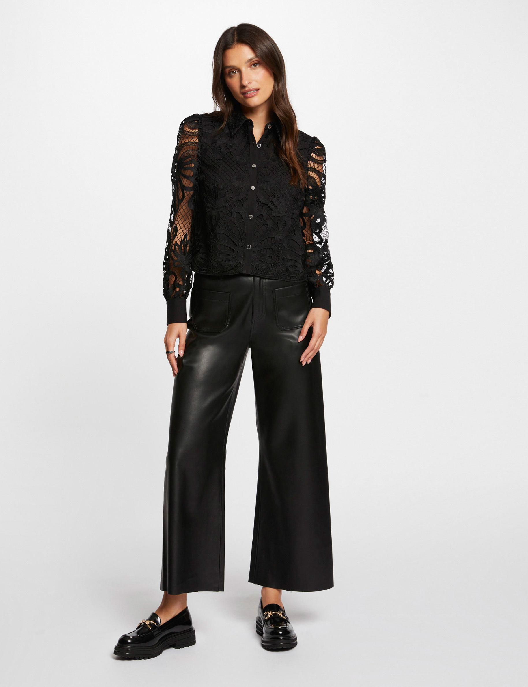chemise manches longues noir femme Chemise manches longues noir femme