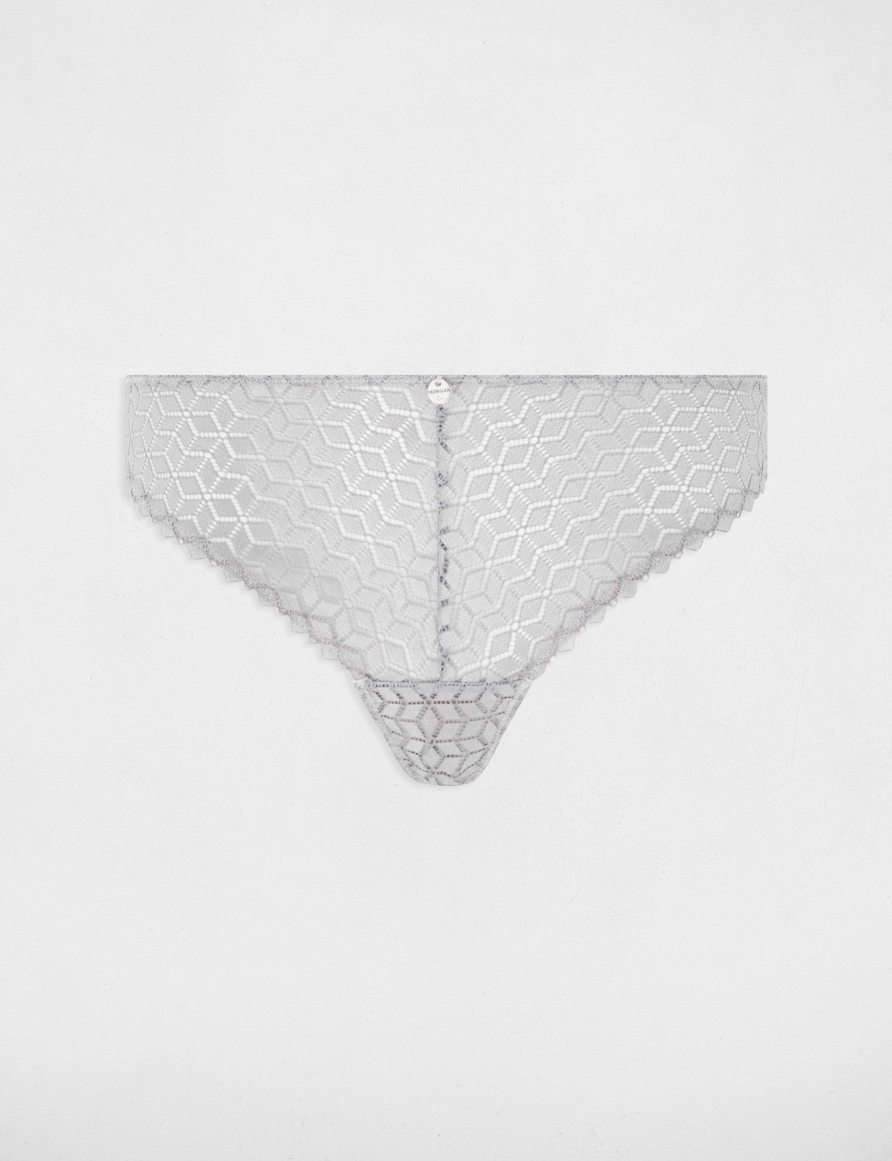 Ensemble Lingerie Victoria's Secret Dream Angels - Soutien-gorge 32DD & String XS, Dentelle Argent Brillant